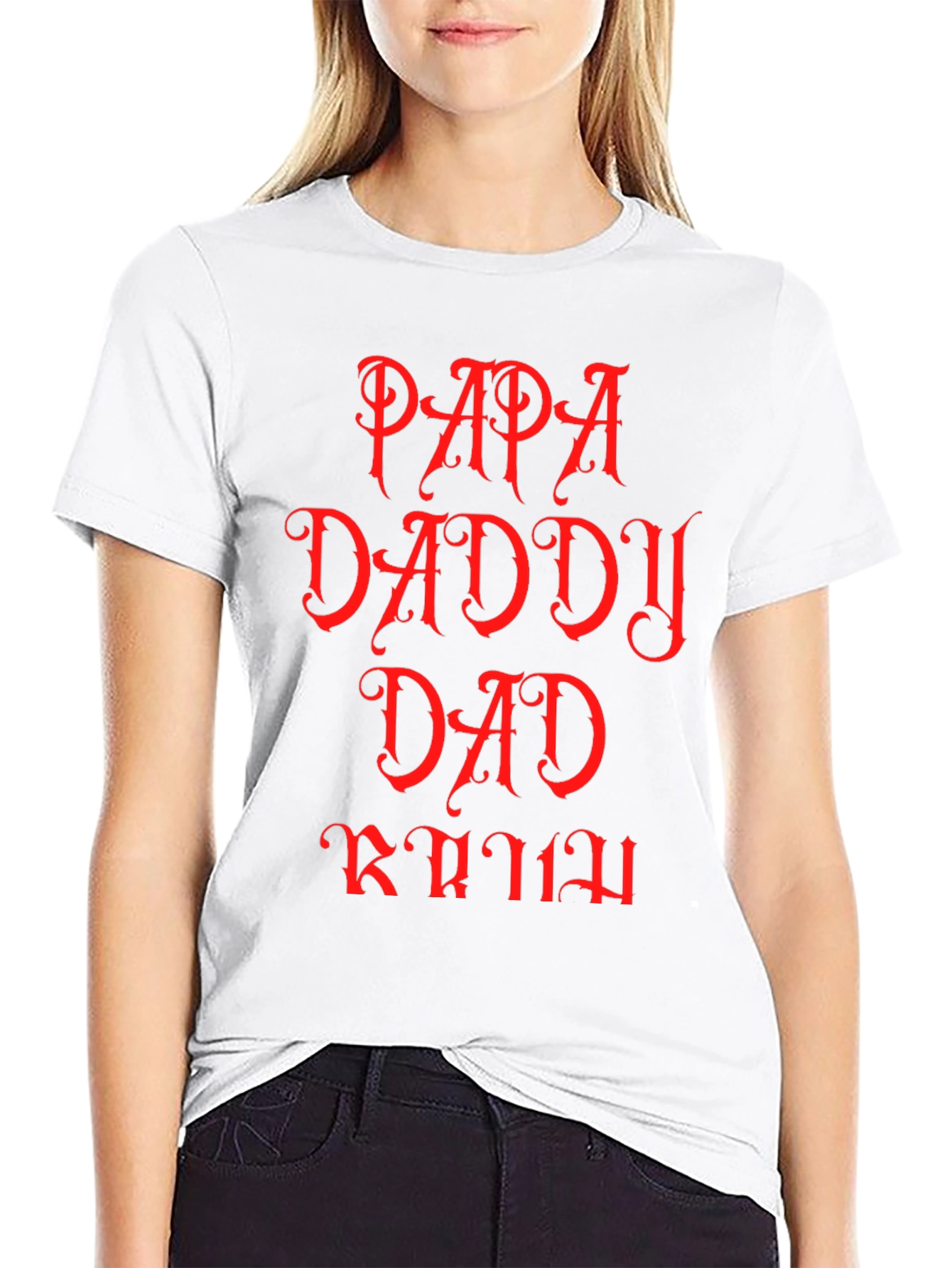 Papa Daddy Dad Graphic Tee - Mens Black T-Shirt
