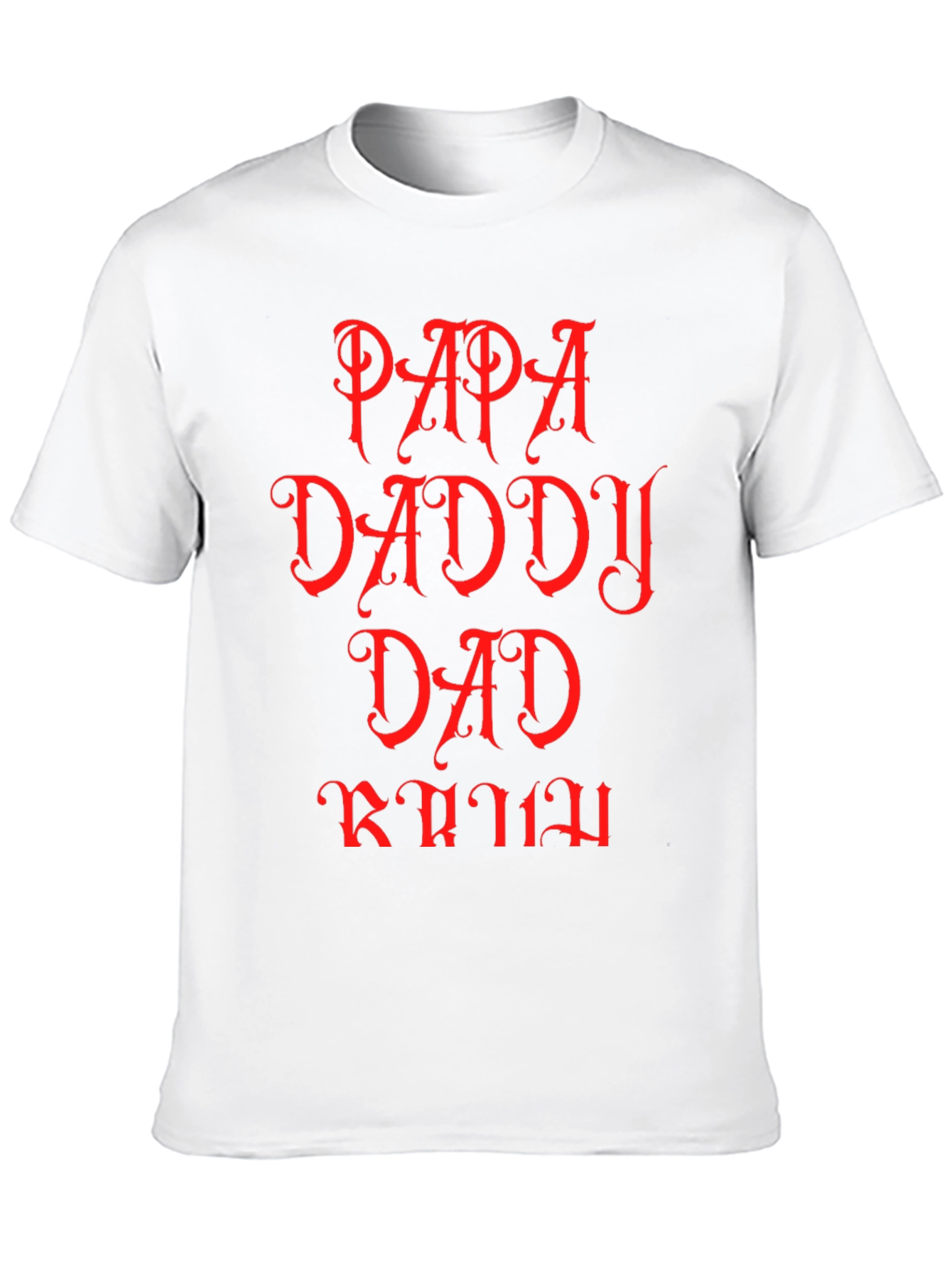 Papa Daddy Dad Graphic Tee - Mens Black T-Shirt