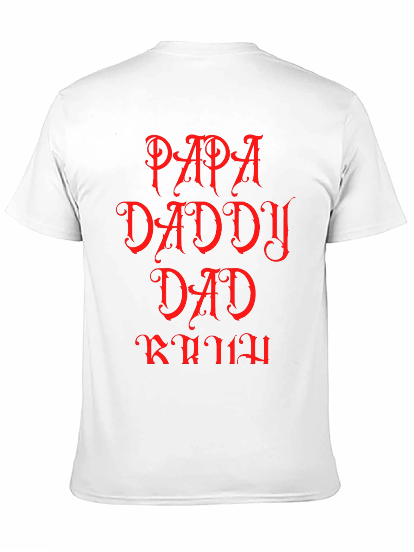 Papa Daddy Dad Graphic Tee - Mens Black T-Shirt