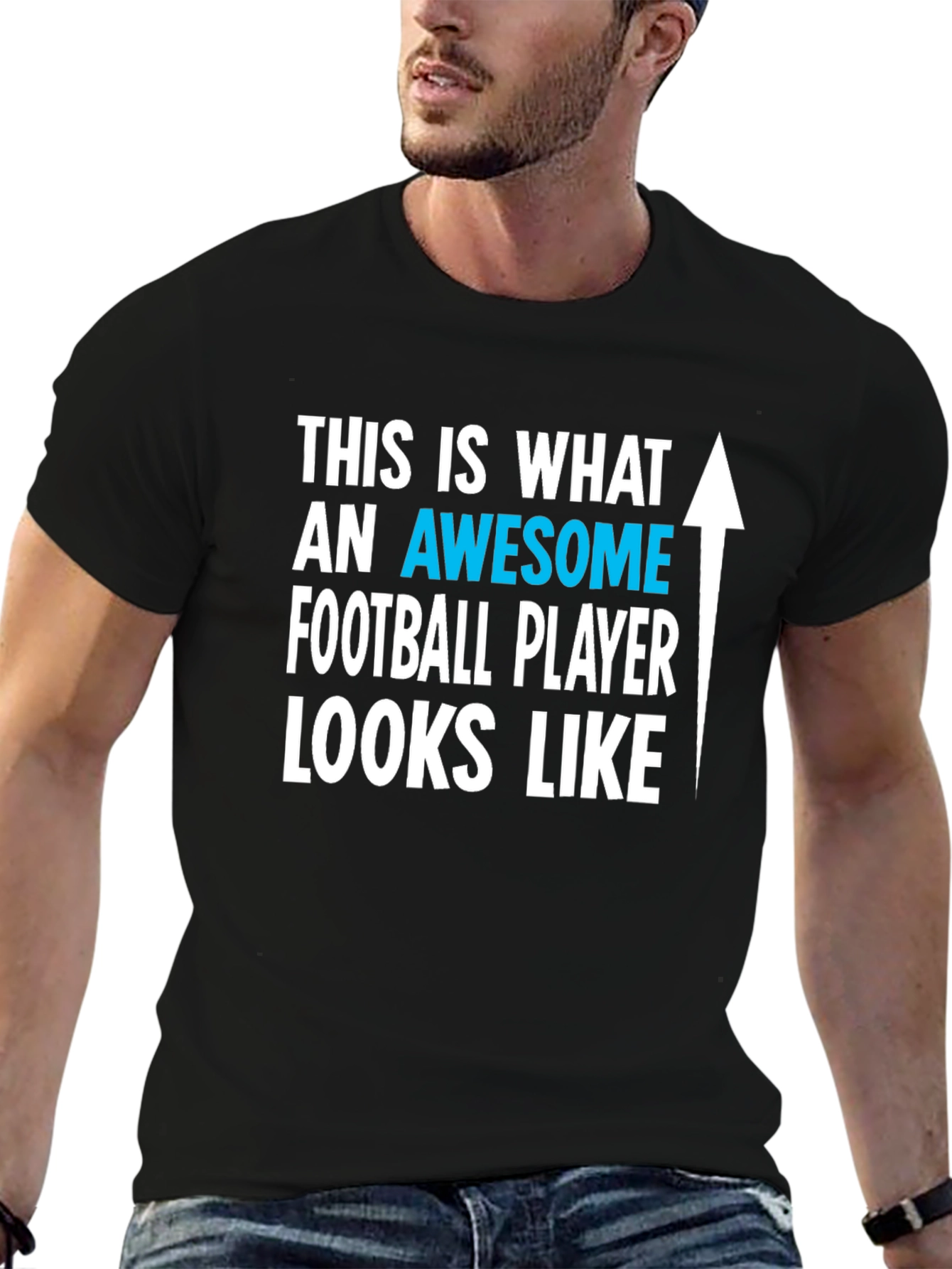 Awesome Football Player Graphic T-Shirt