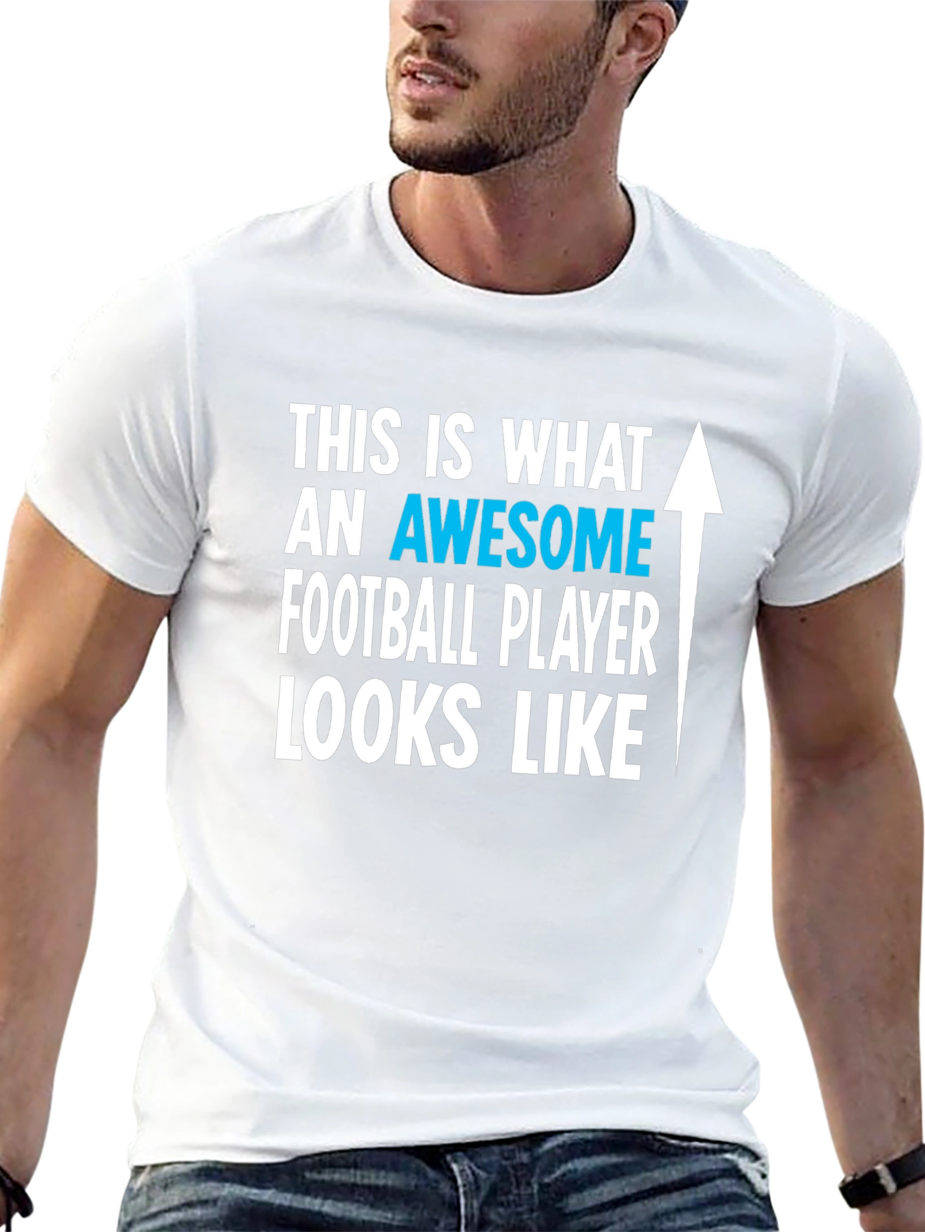 Awesome Football Player Graphic T-Shirt