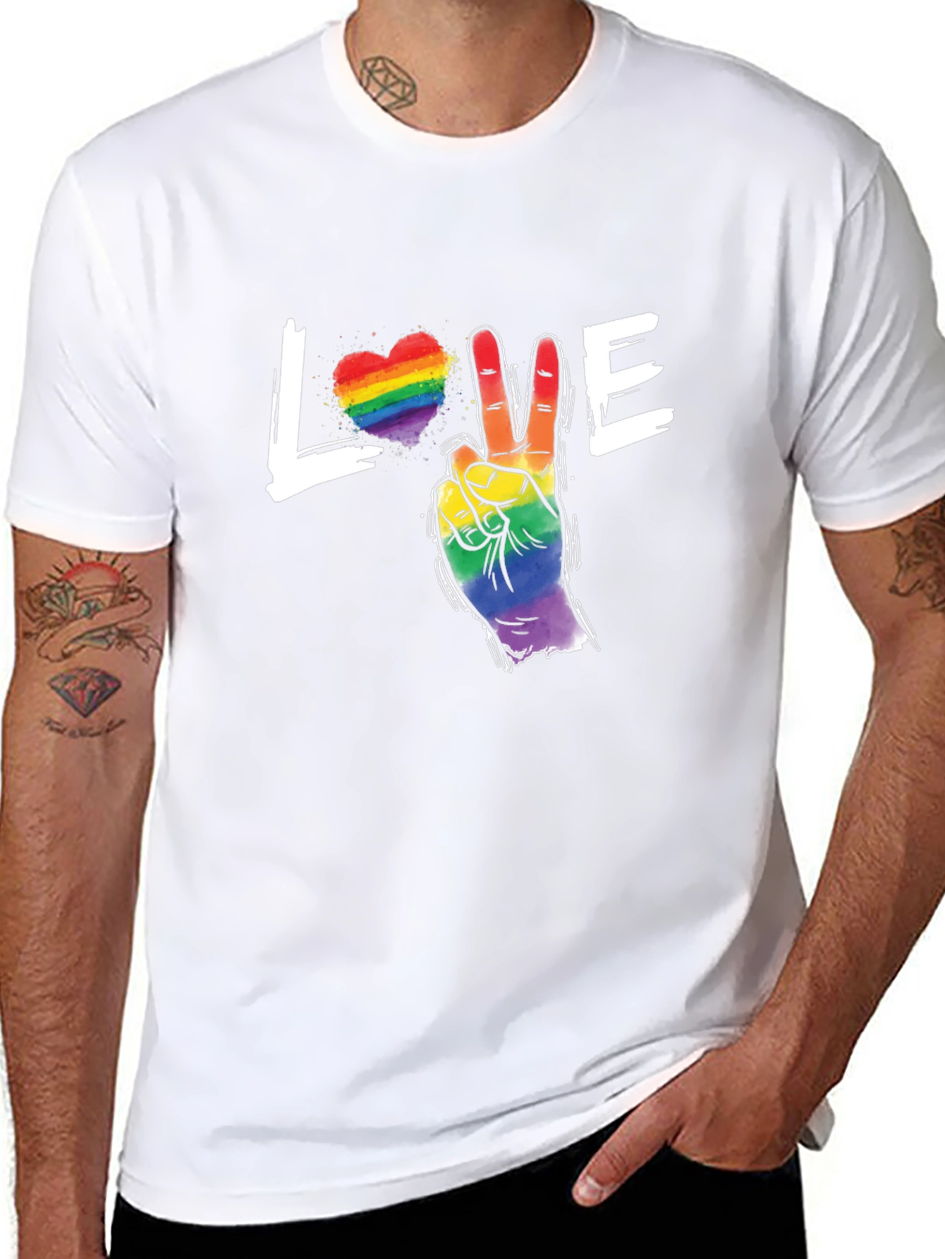Love & Peace LGBTQ Pride T-Shirt