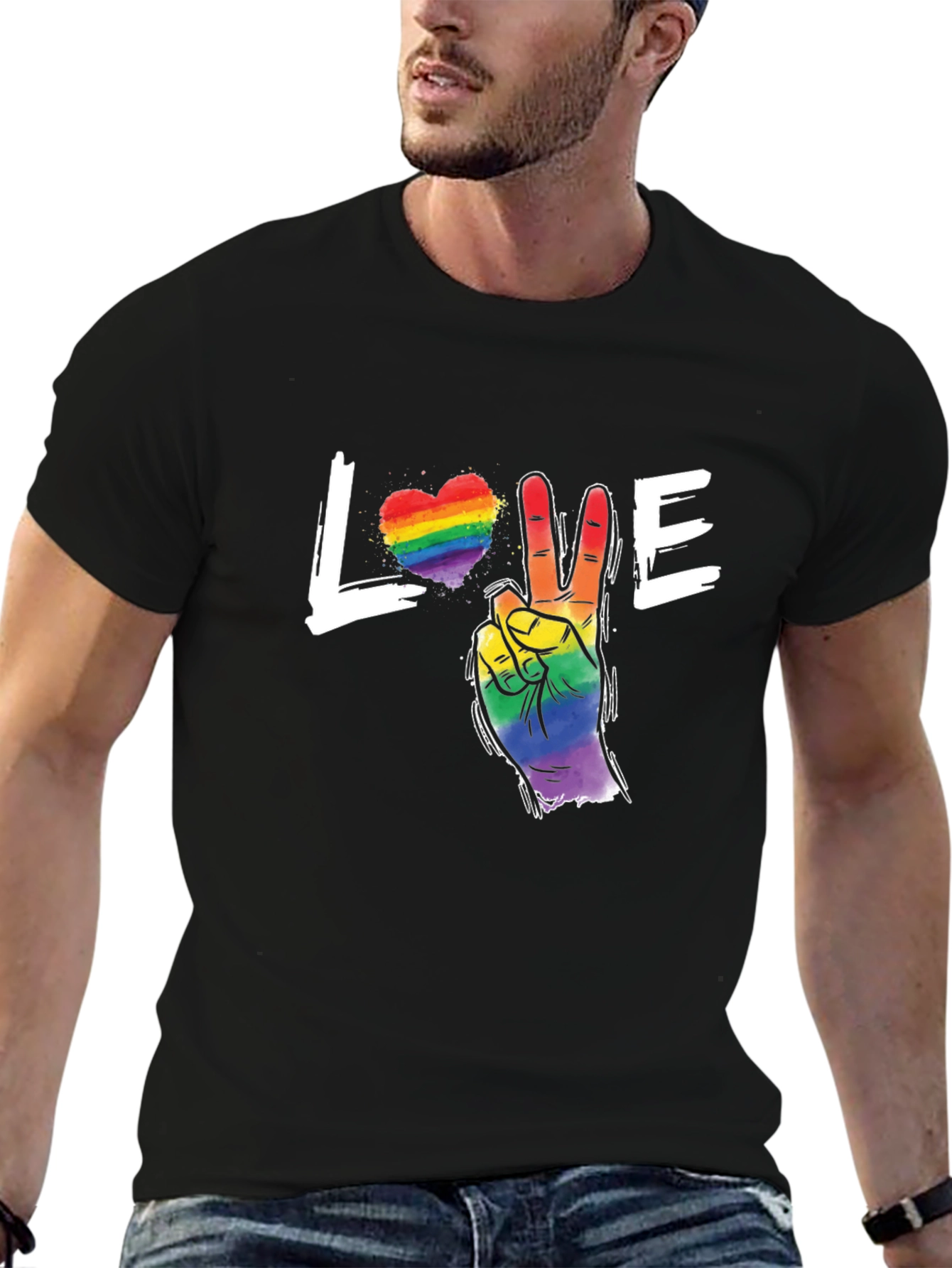 Love & Peace LGBTQ Pride T-Shirt