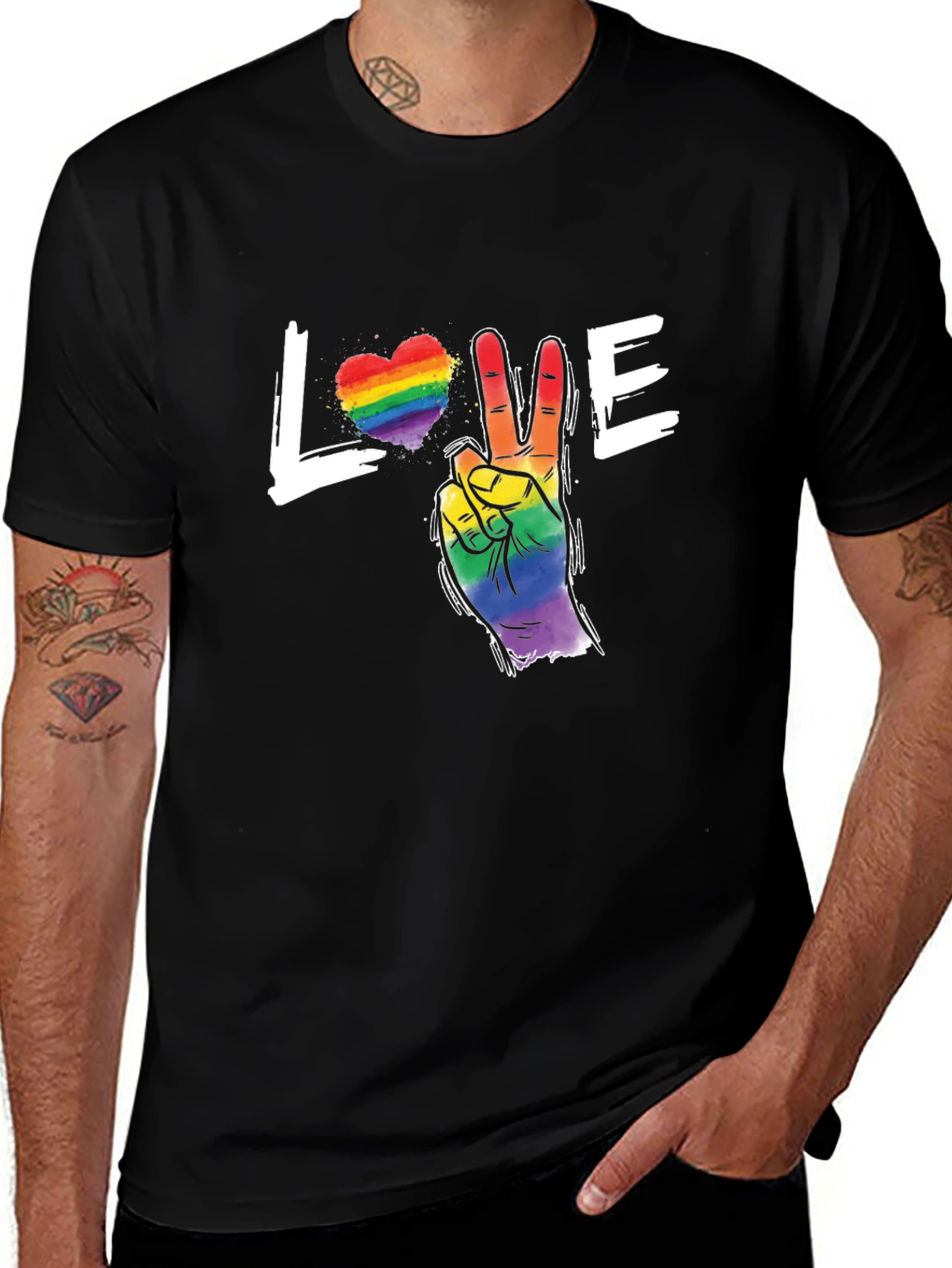 Love & Peace LGBTQ Pride T-Shirt