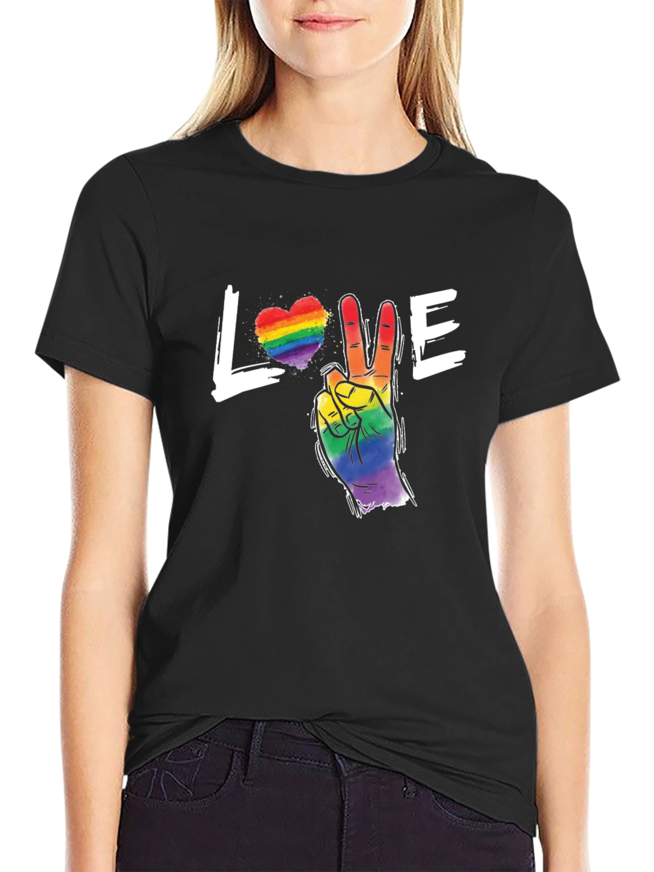 Love & Peace LGBTQ Pride T-Shirt