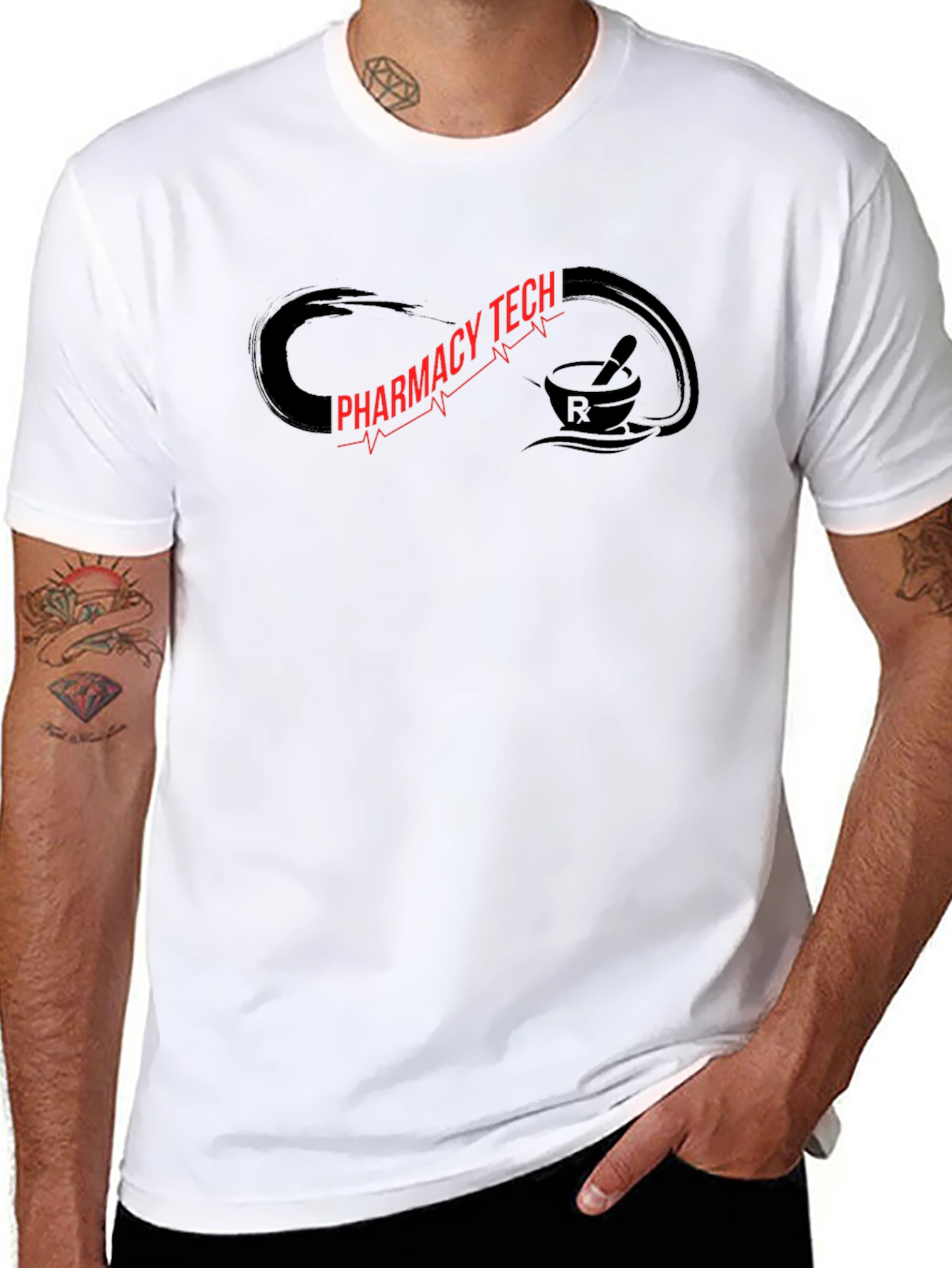 Pharmacy Tech Infinity T-Shirt - Rx Design