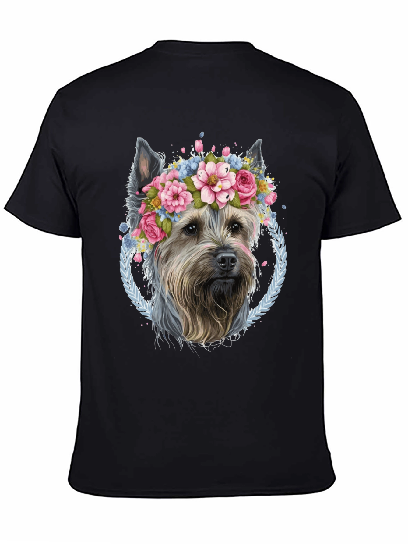 Dog Floral Crown T-Shirt: Stylish & Unique