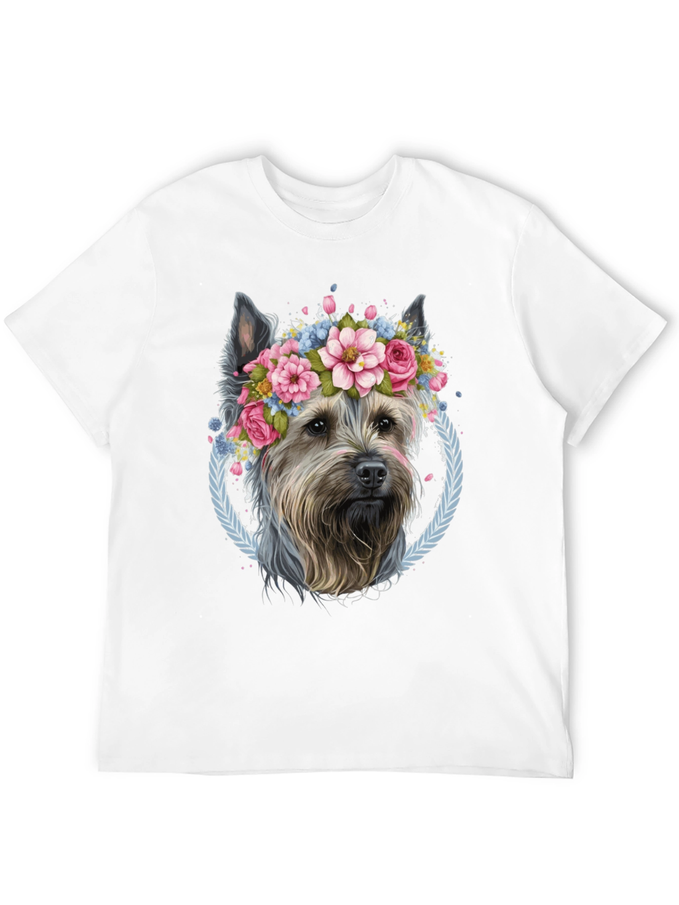 Dog Floral Crown T-Shirt: Stylish & Unique
