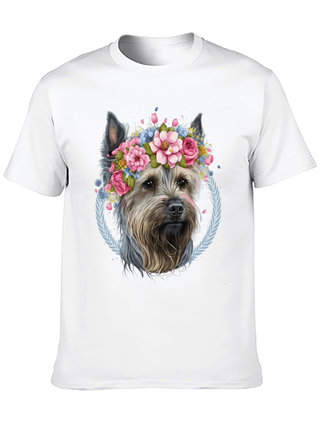 Dog Floral Crown T-Shirt: Stylish & Unique
