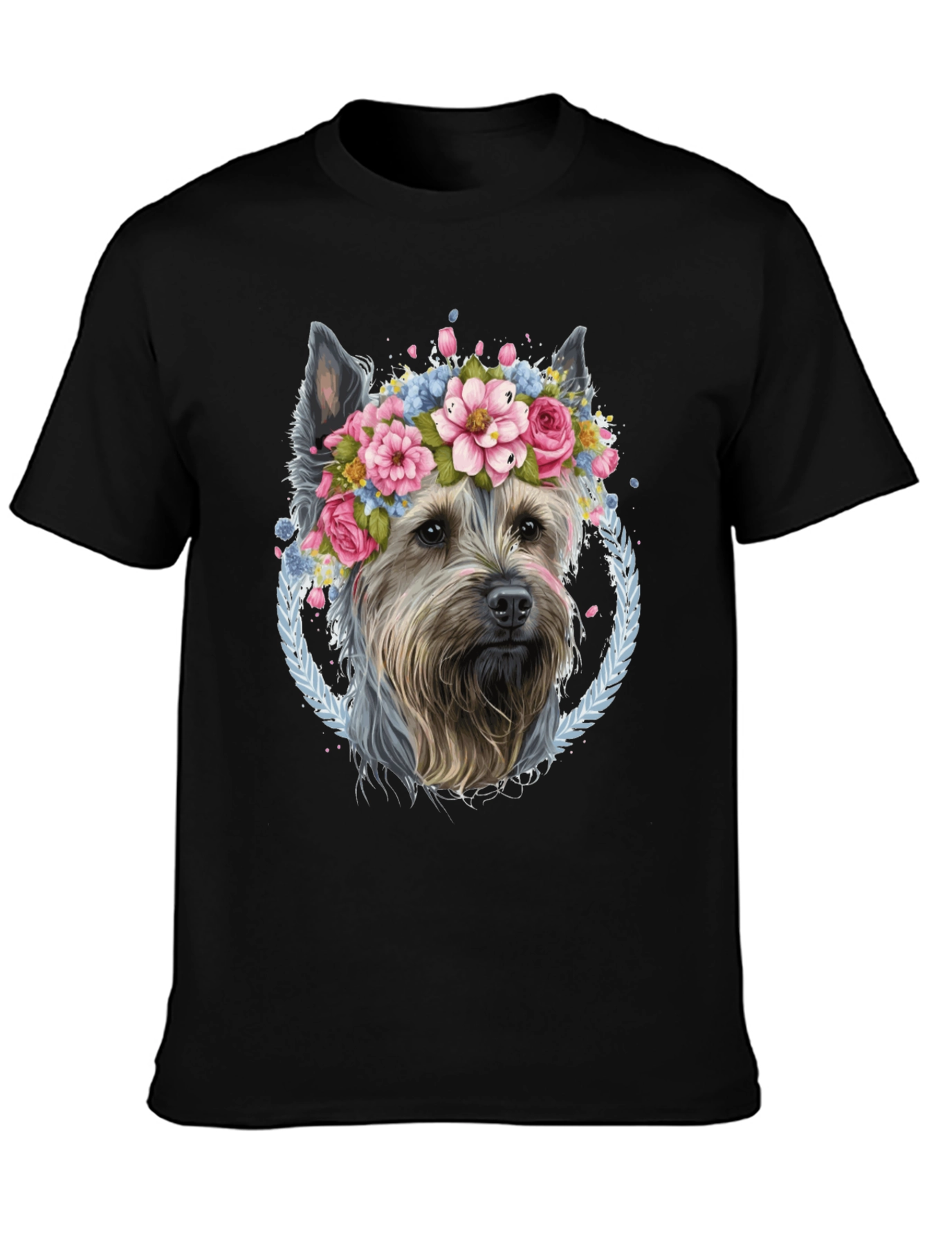 Dog Floral Crown T-Shirt: Stylish & Unique