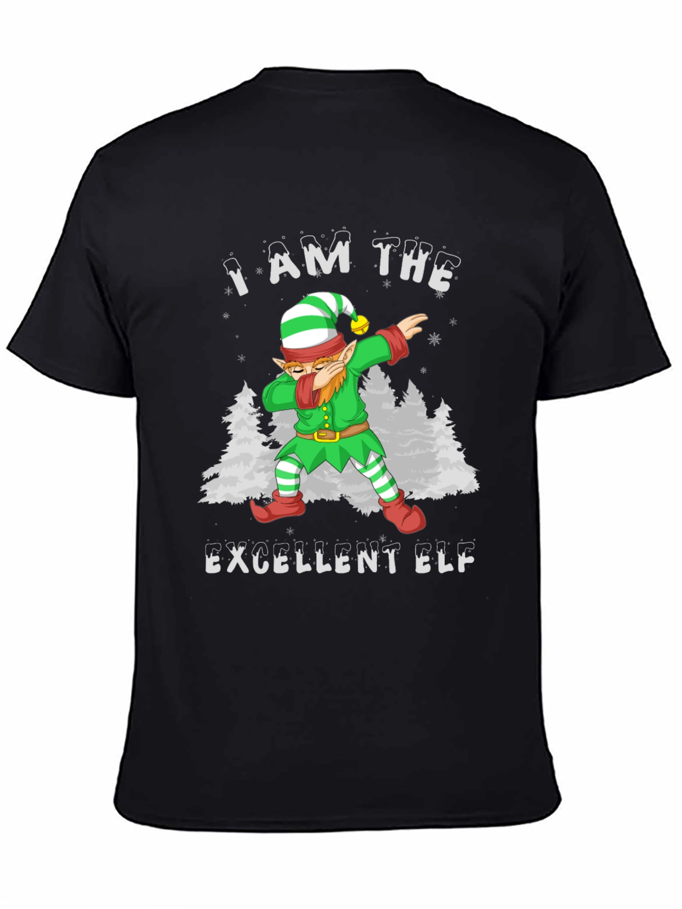 Excellent Elf Dabbing T-Shirt - Christmas Holiday Tee