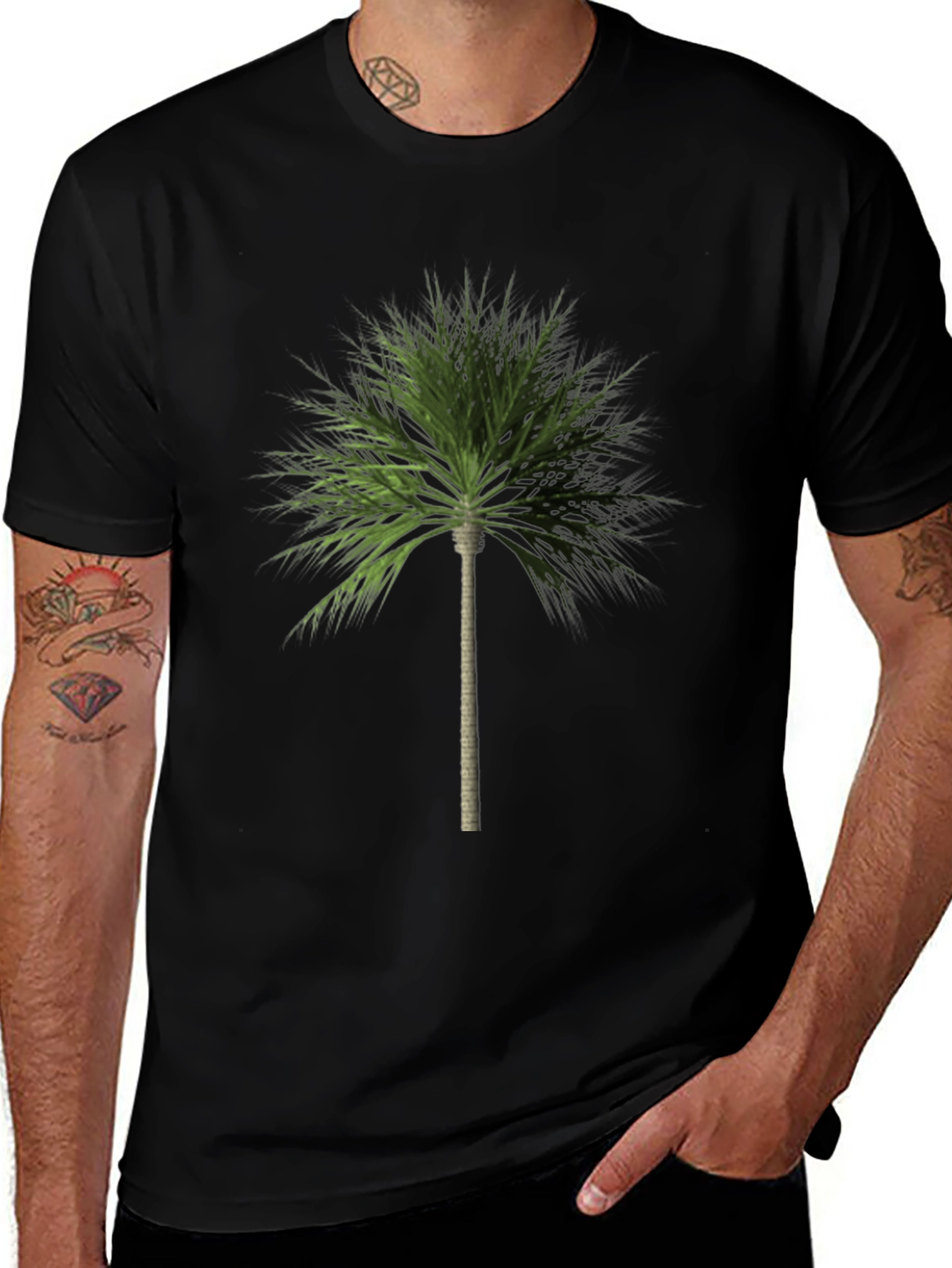 Palm Tree Graphic Tee - Relaxed Fit Cotton Shirt