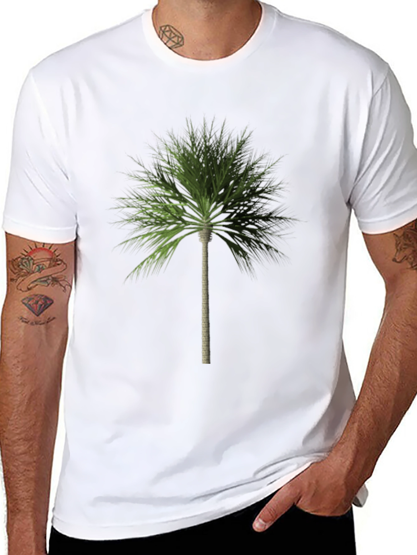 Palm Tree Graphic Tee - Relaxed Fit Cotton Shirt