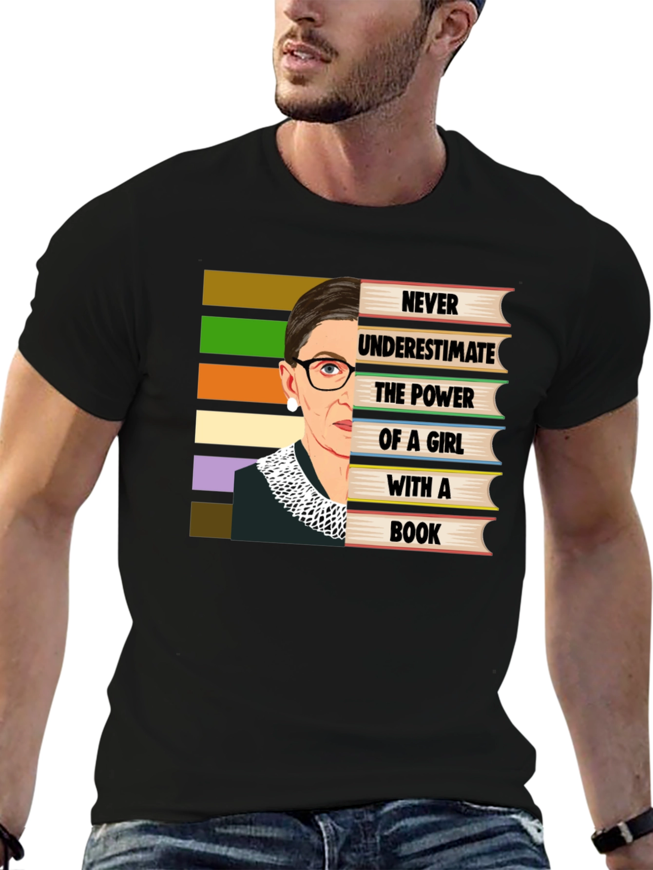 Ruth Bader Ginsburg Book Lover T-Shirt