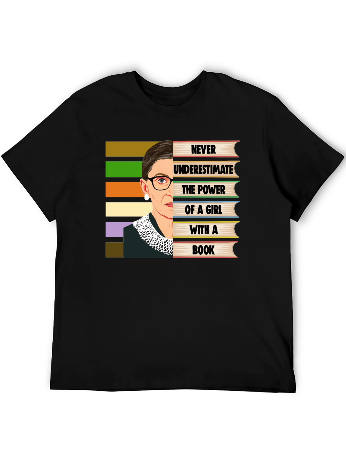 Ruth Bader Ginsburg Book Lover T-Shirt