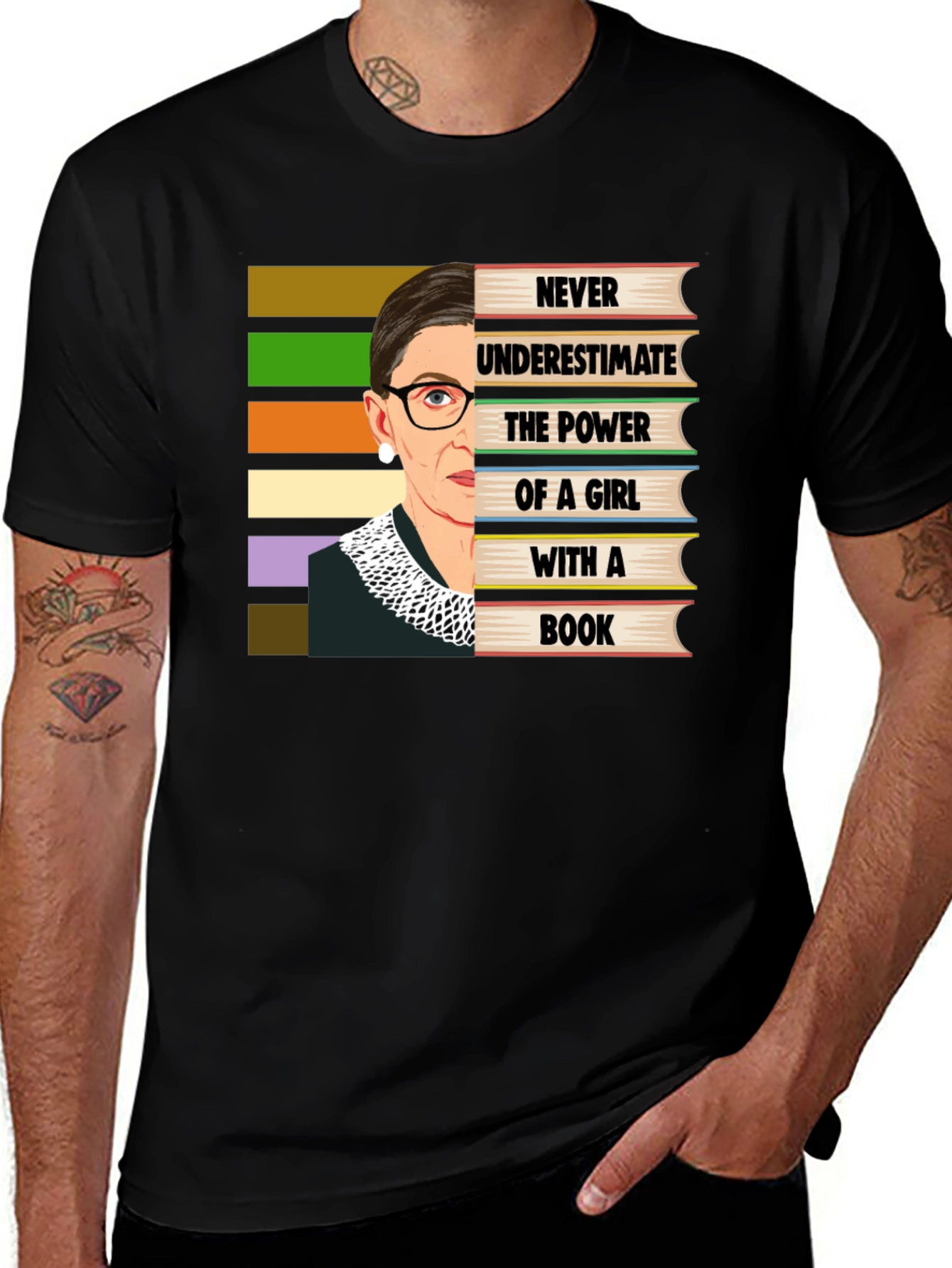 Ruth Bader Ginsburg Book Lover T-Shirt