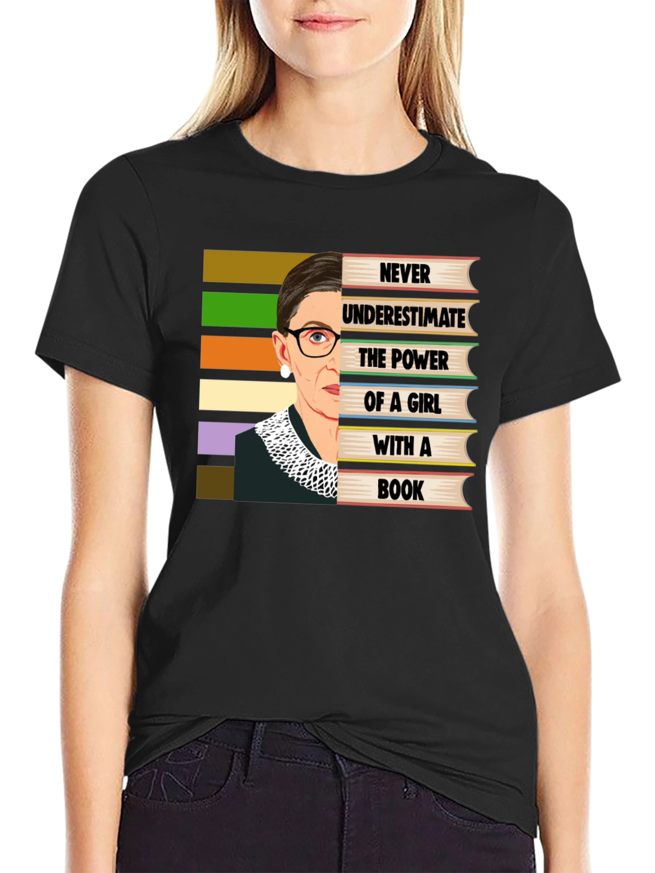 Ruth Bader Ginsburg Book Lover T-Shirt