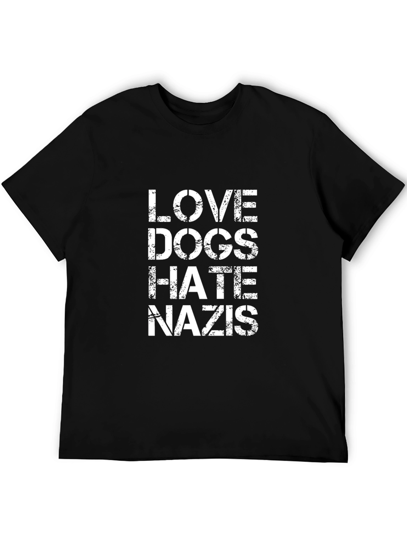 Love Dogs Hate Nazis Graphic Tee