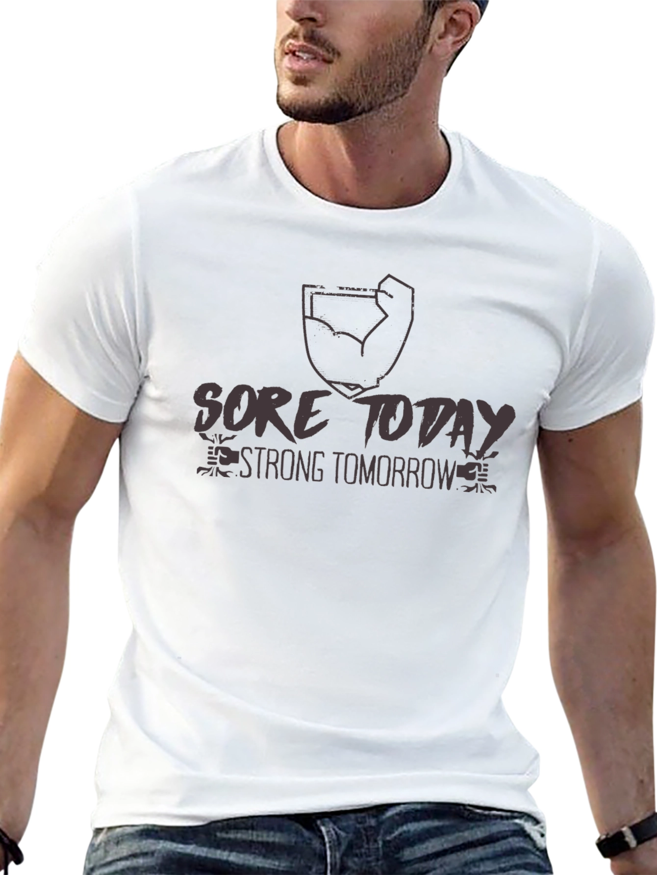 Sore Today Strong Tomorrow Black Graphic Tee