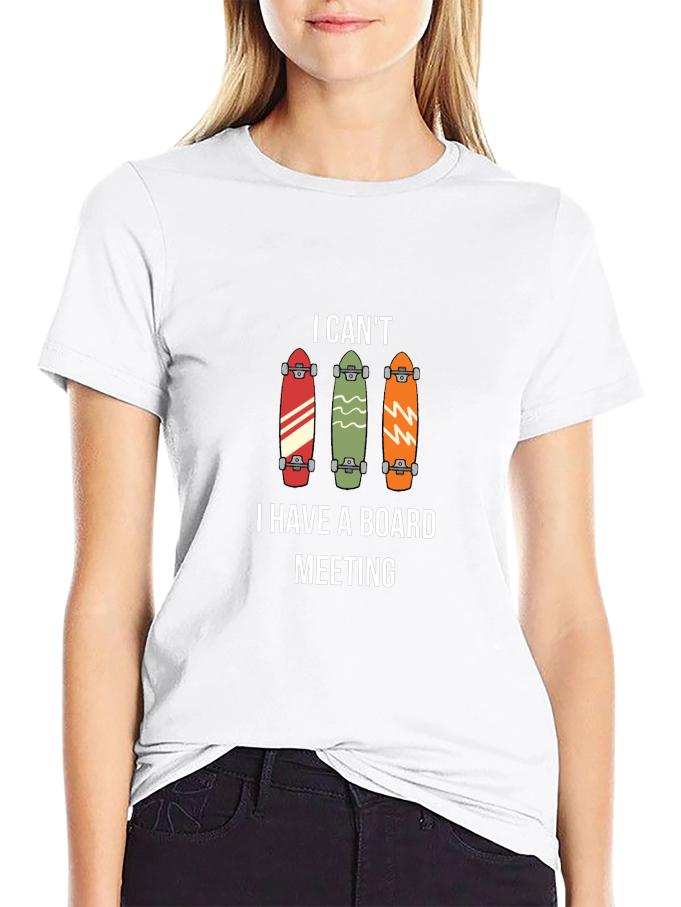 Skateboard Board Meeting Graphic Tee - Cool Casual T-Shirt