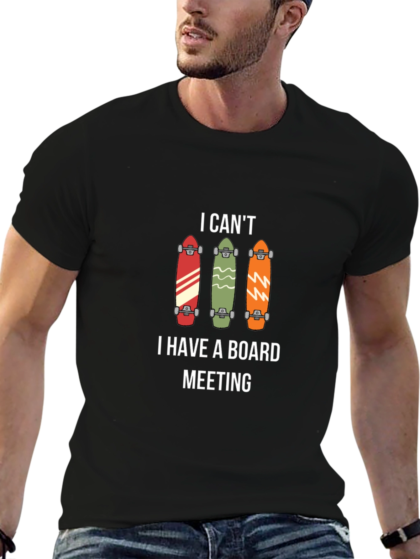 Skateboard Board Meeting Graphic Tee - Cool Casual T-Shirt