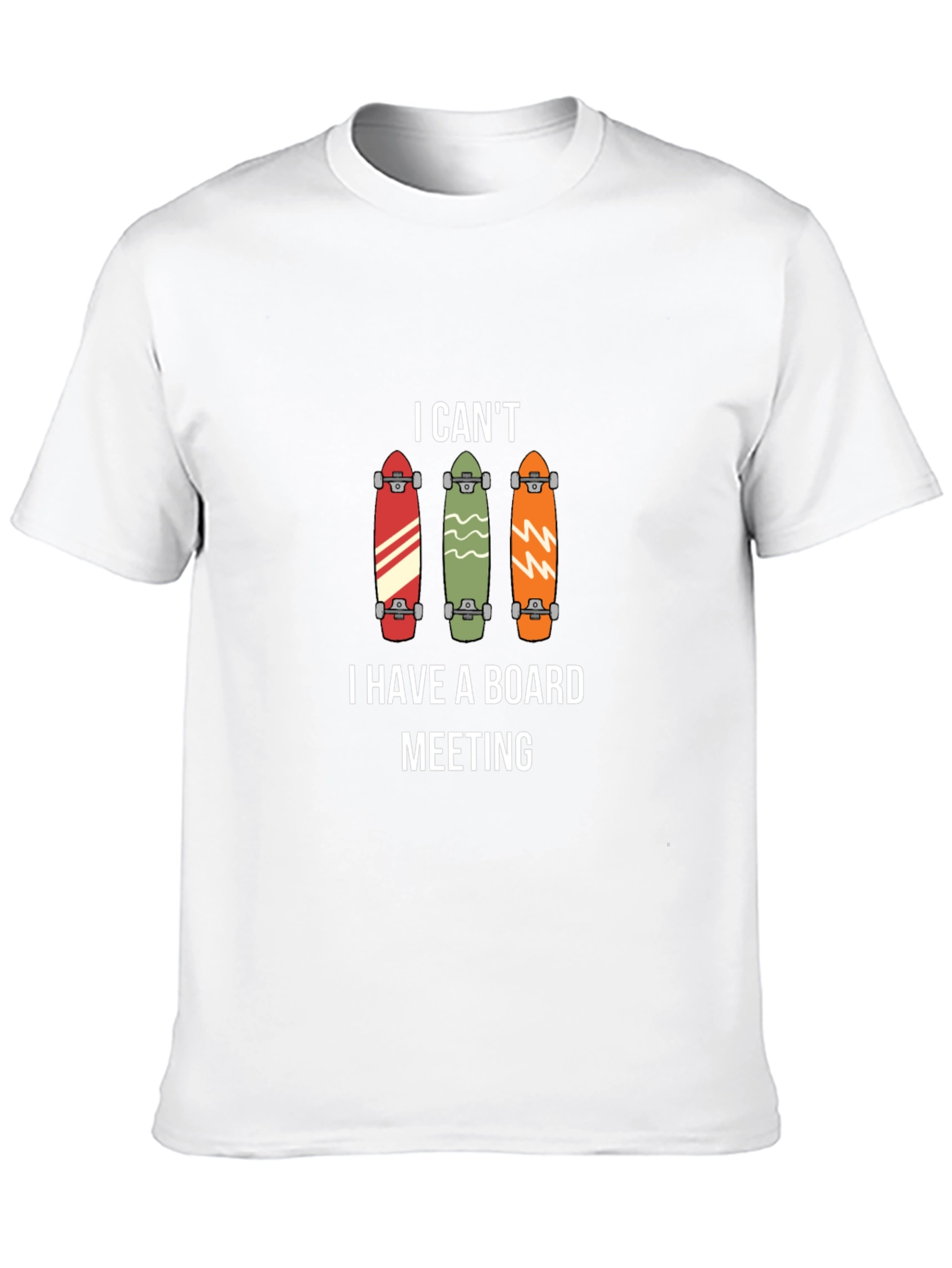 Skateboard Board Meeting Graphic Tee - Cool Casual T-Shirt