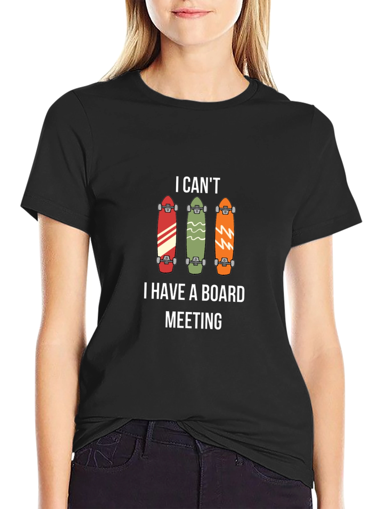 Skateboard Board Meeting Graphic Tee - Cool Casual T-Shirt