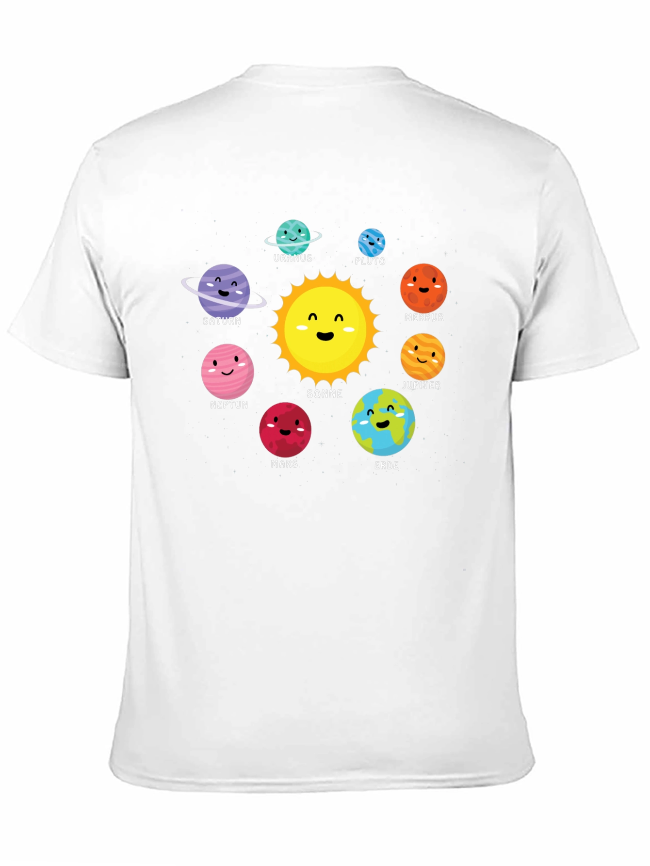 Cute Planets Graphic Tee - Solar System T-Shirt
