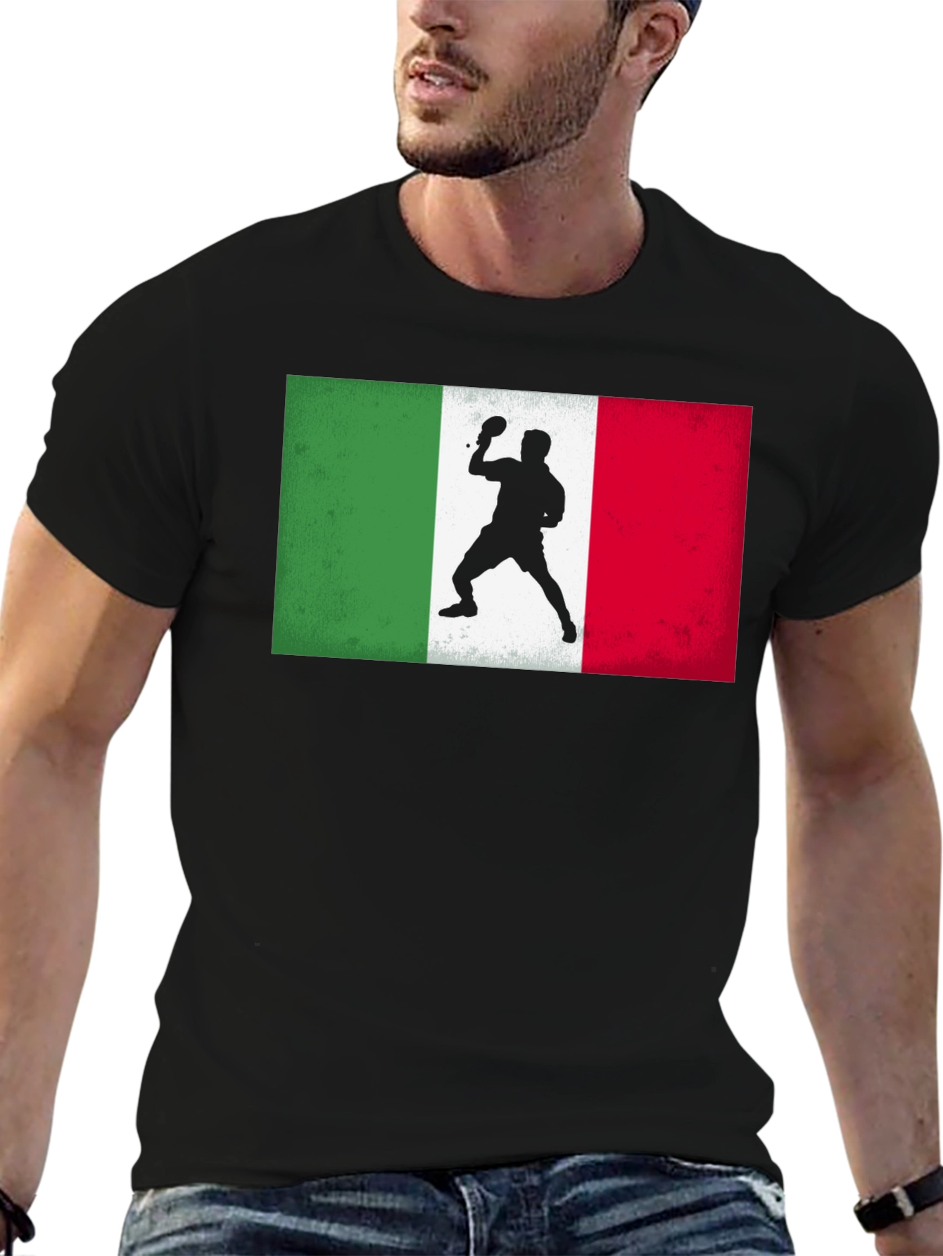 Italy Table Tennis Flag T-Shirt
