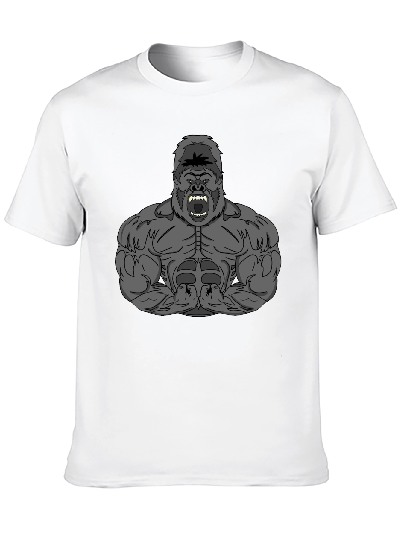 Gorilla Graphic Tee - Black Crew Neck T-Shirt