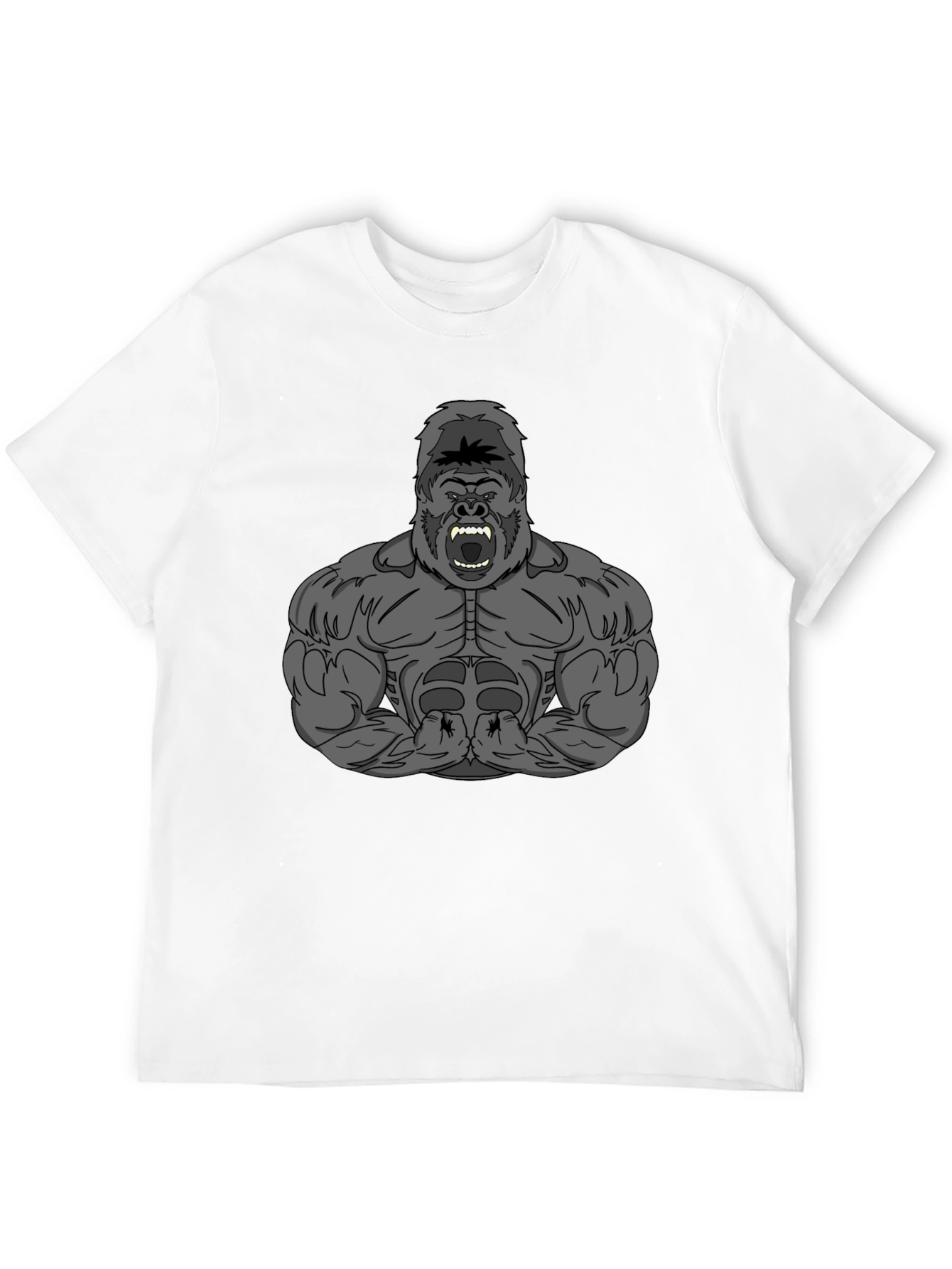 Gorilla Graphic Tee - Black Crew Neck T-Shirt