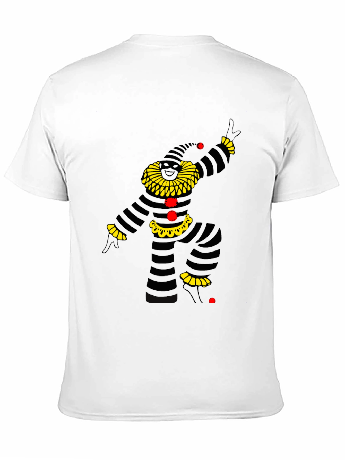 Striped Jester Graphic Tee - Mens Black T-Shirt