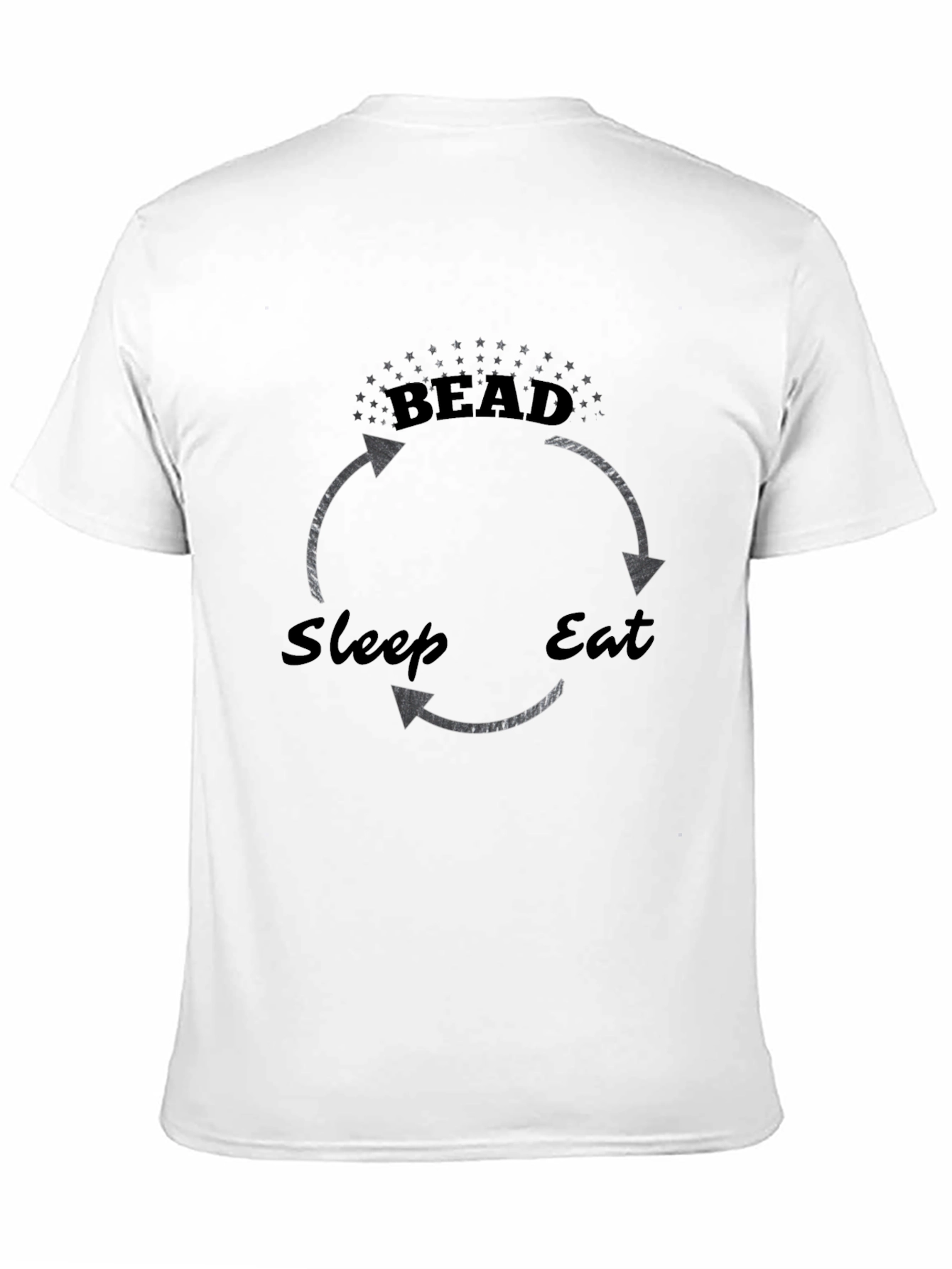 Bead Eat Sleep Repeat T-Shirt - Black Graphic Tee