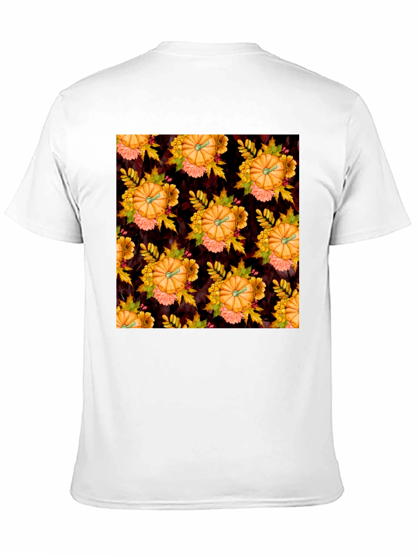 Pumpkin Patch T-Shirt - Fall Floral Design