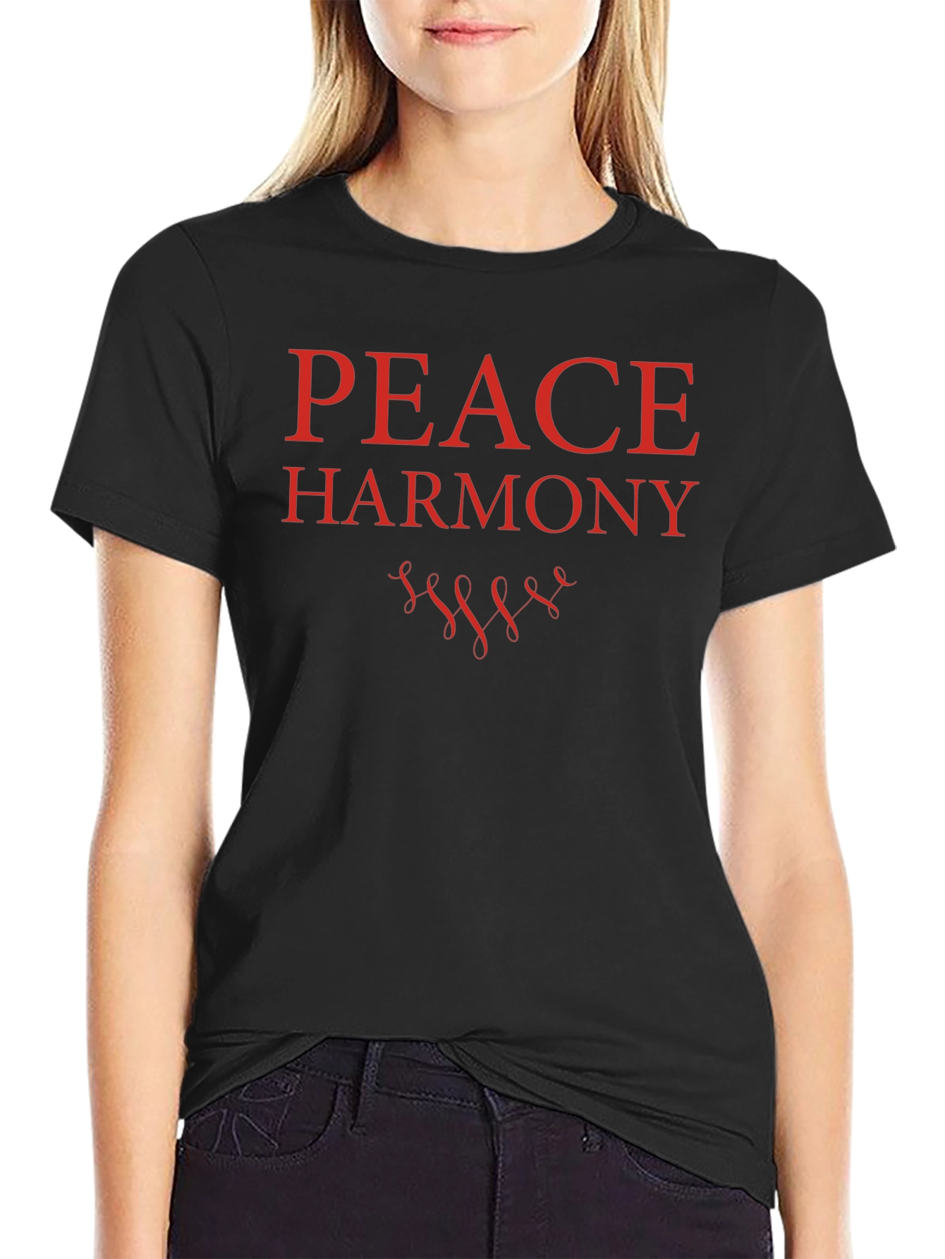 Peace Harmony Graphic Tee - Black