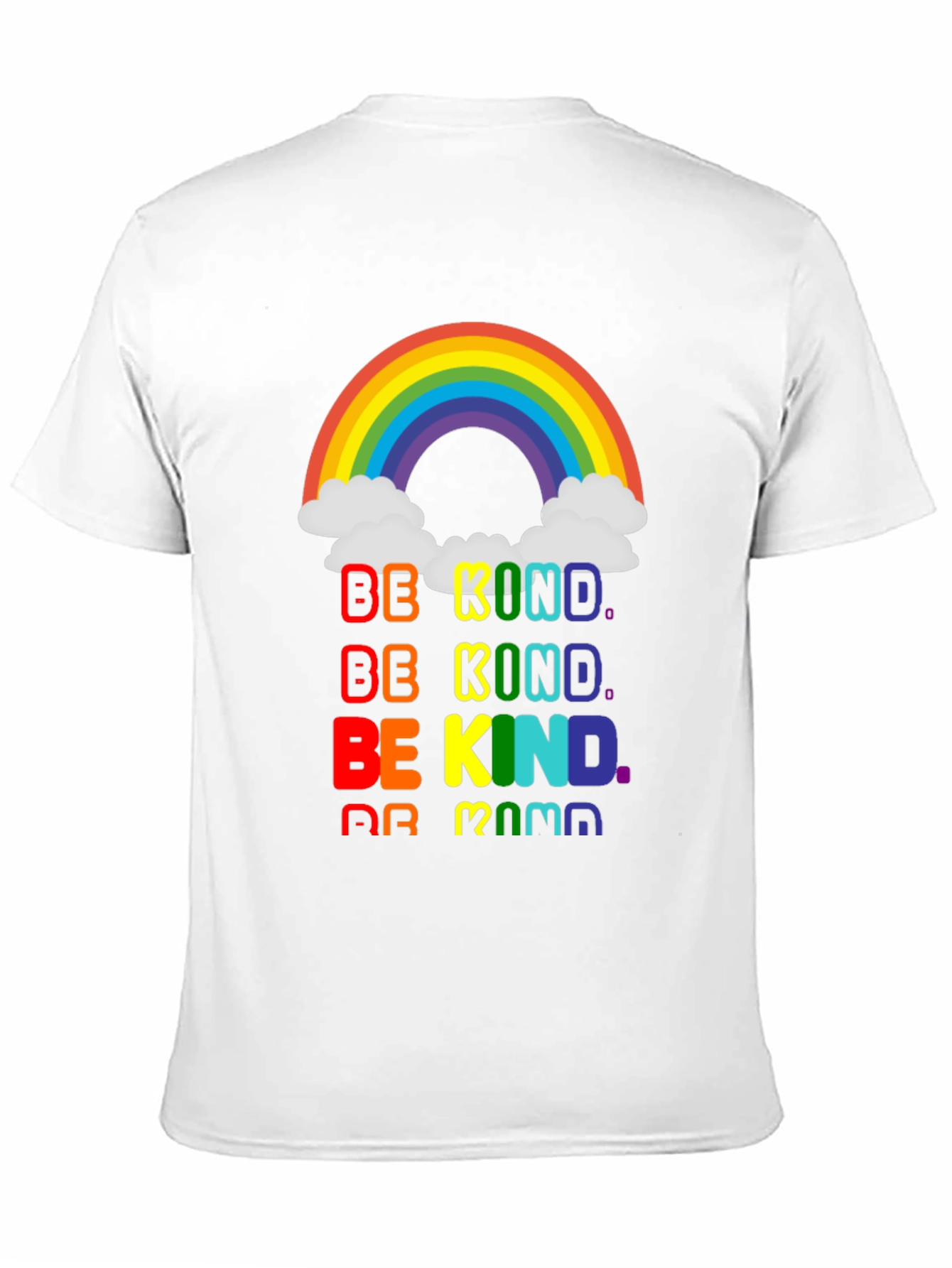 Be Kind Rainbow Graphic Tee - Positive Vibes T-Shirt