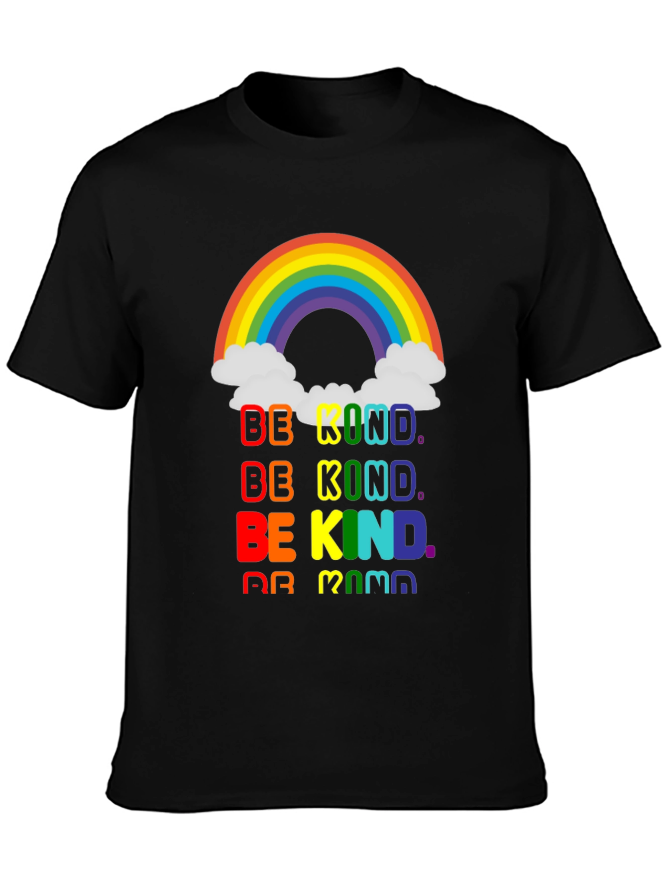 Be Kind Rainbow Graphic Tee - Positive Vibes T-Shirt