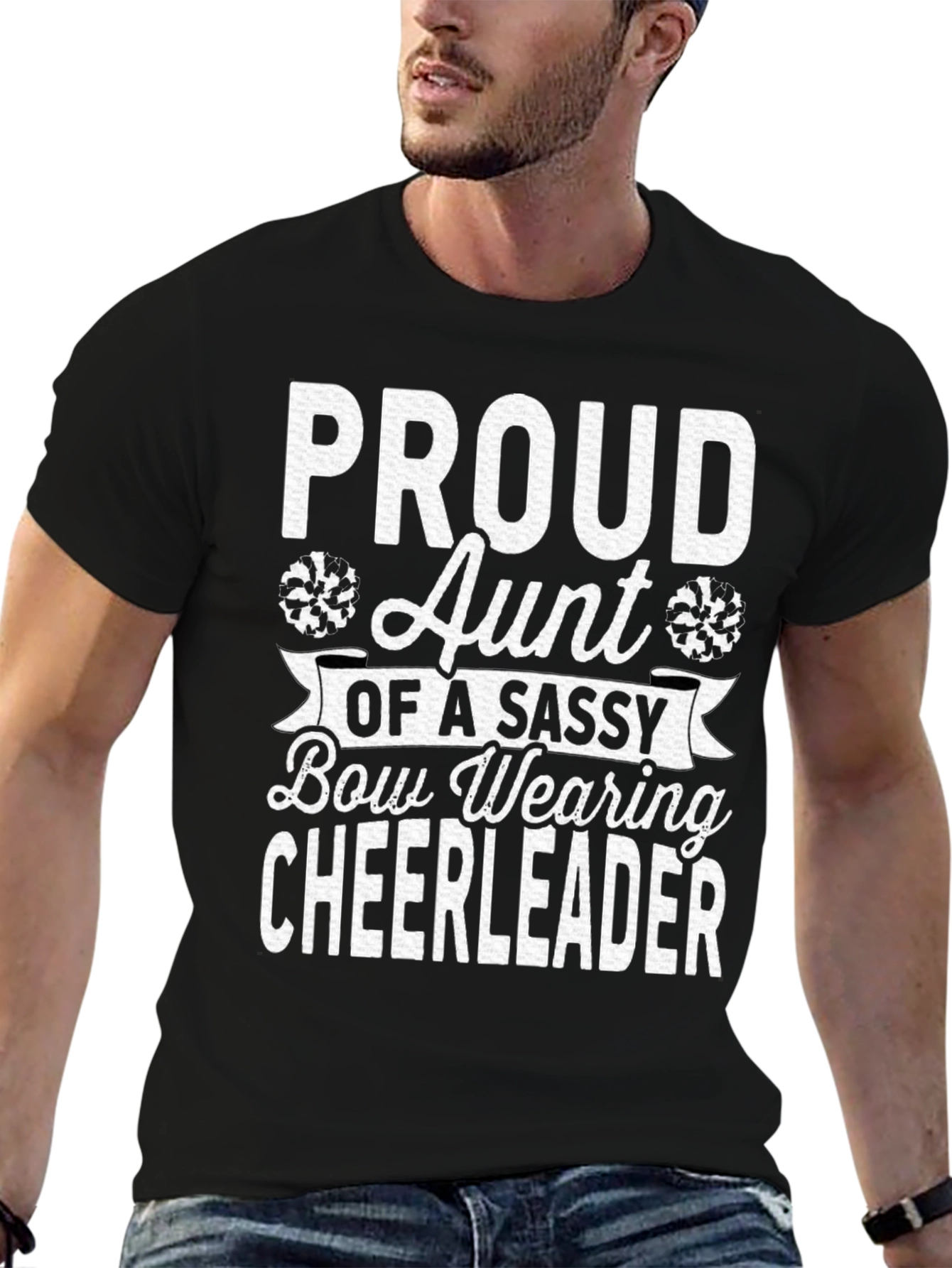 Proud Aunt Cheerleader Graphic T-Shirt