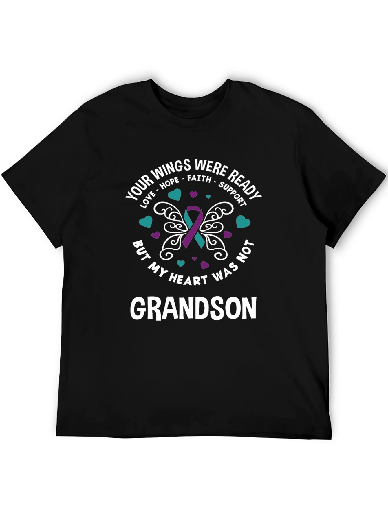 Grandson Memorial T-Shirt - Wings Were Ready