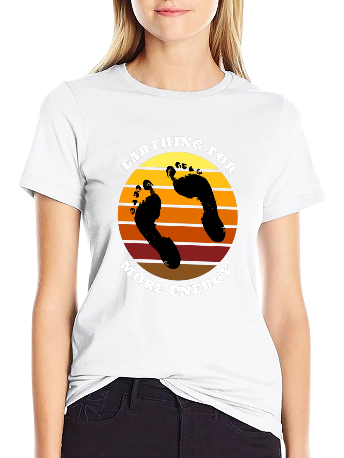 Earthing for More Energy Black T-Shirt