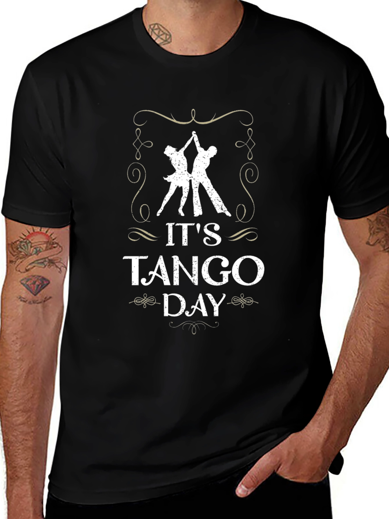 Its Tango Day Graphic T-Shirt - Dancing Tee