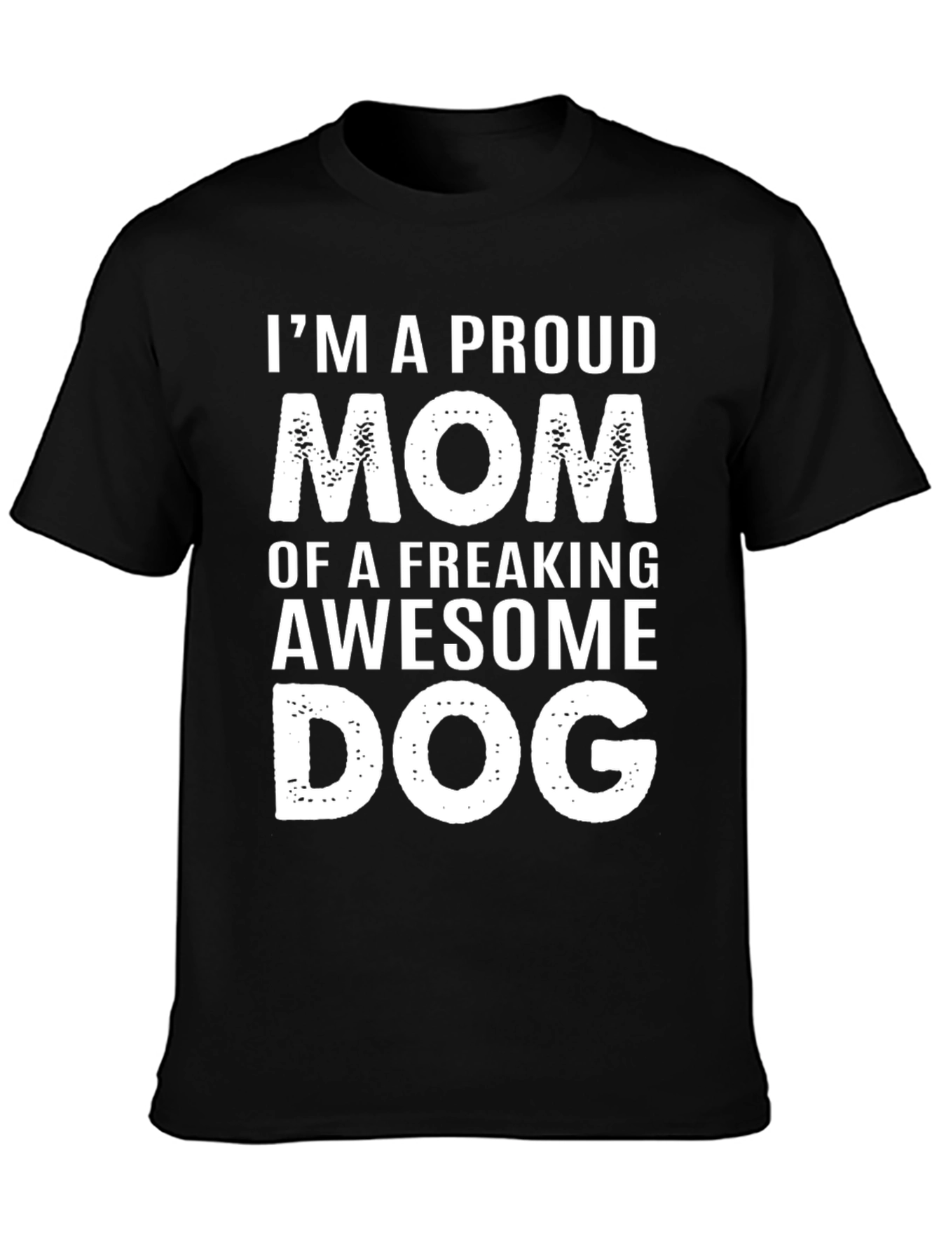 Proud Dog Mom Graphic Tee - Black Cotton