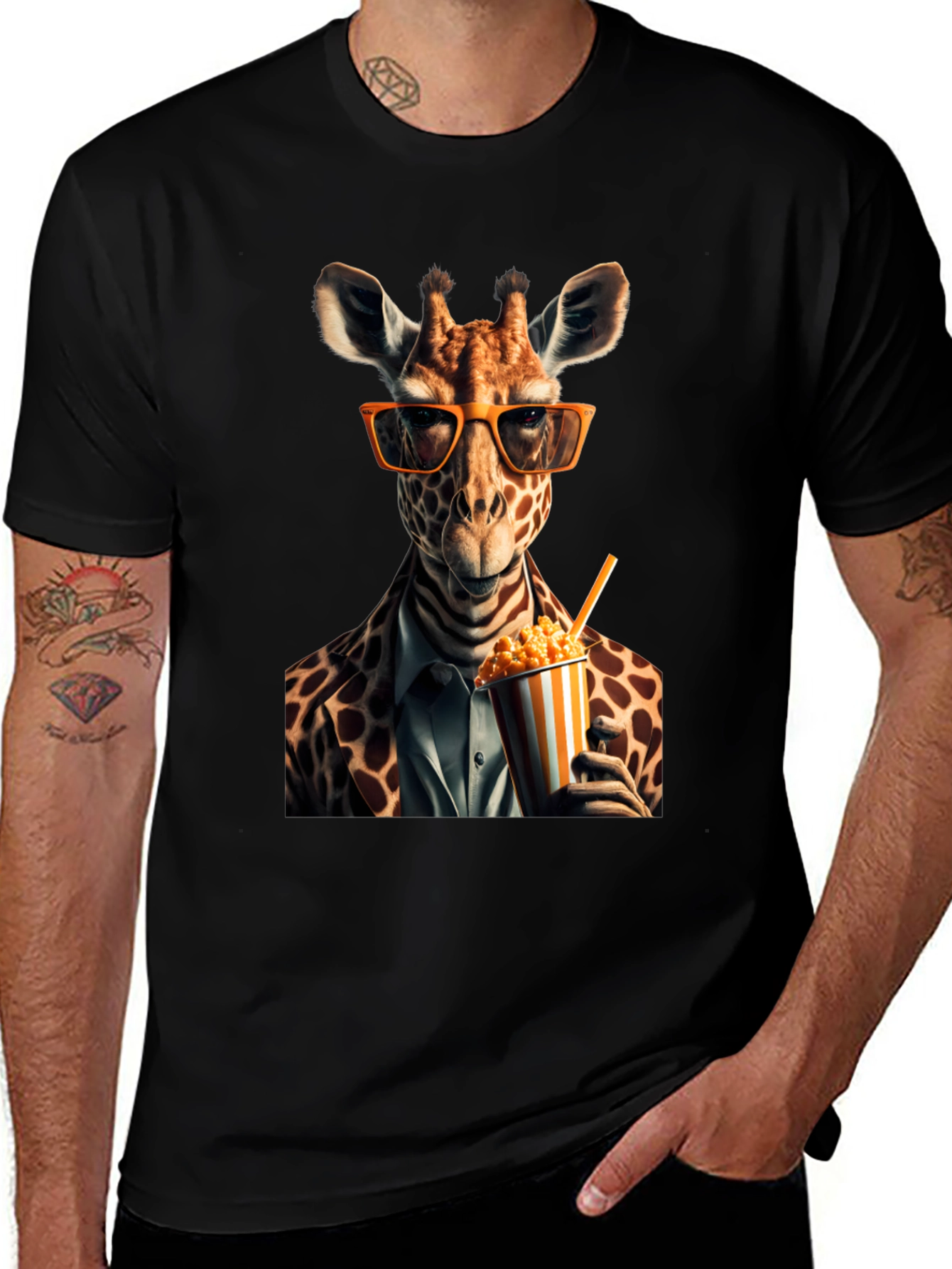 Giraffe in Suit T-Shirt