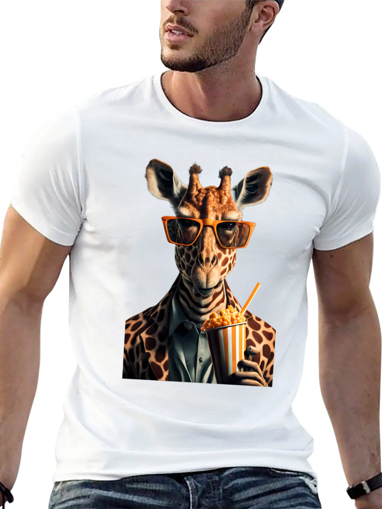 Giraffe in Suit T-Shirt