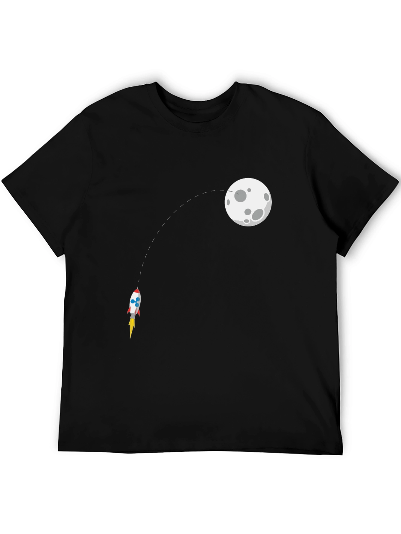 Rocket to the Moon Graphic Tee - Black