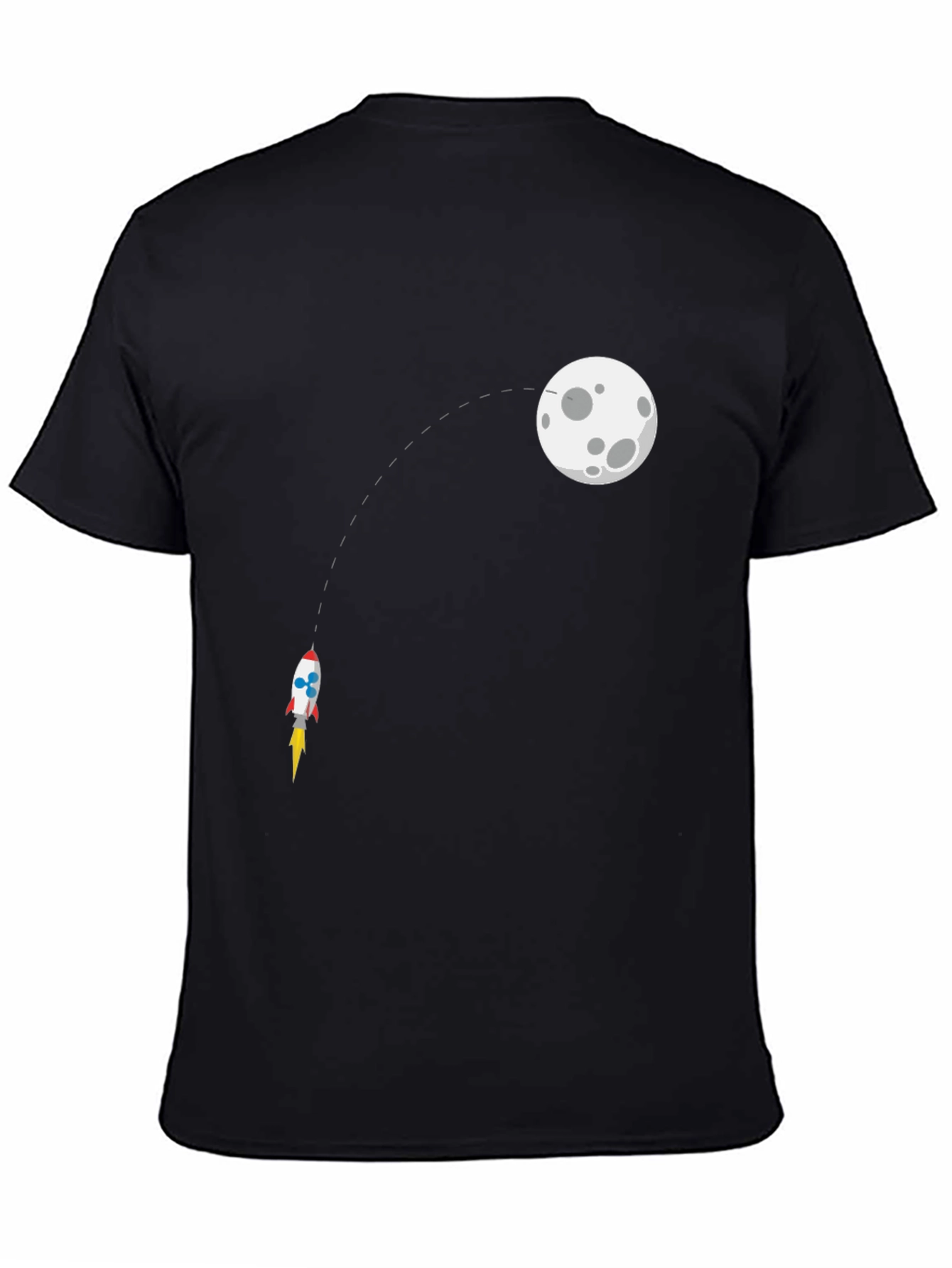 Rocket to the Moon Graphic Tee - Black