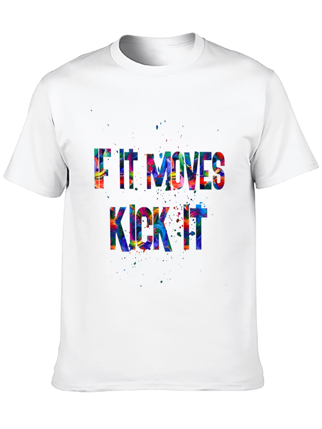 Humorous If It Moves Kick It Graphic Tee