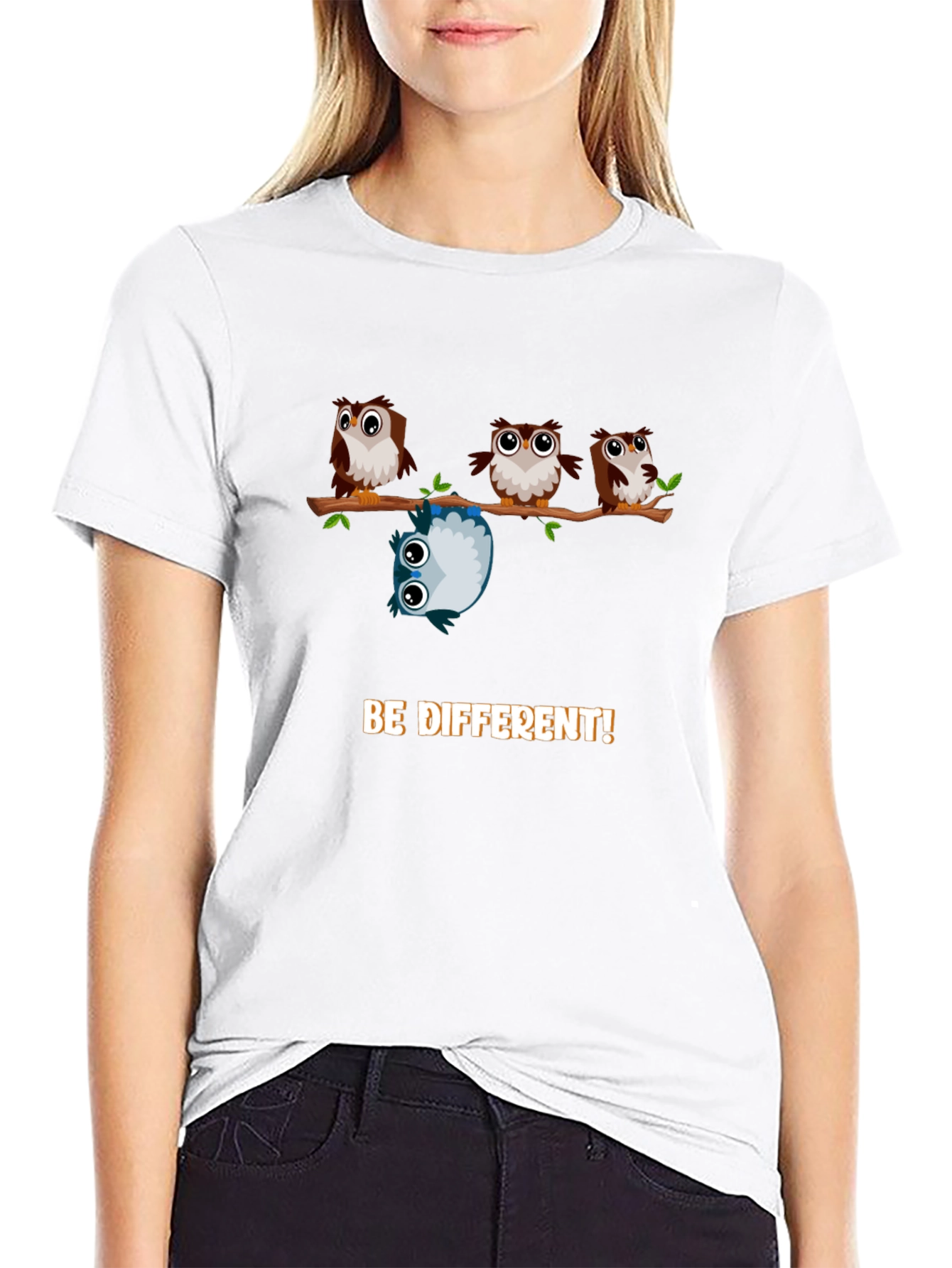 Be Different Owl Graphic T-Shirt