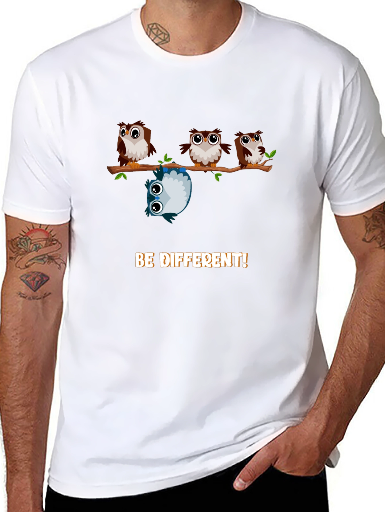 Be Different Owl Graphic T-Shirt