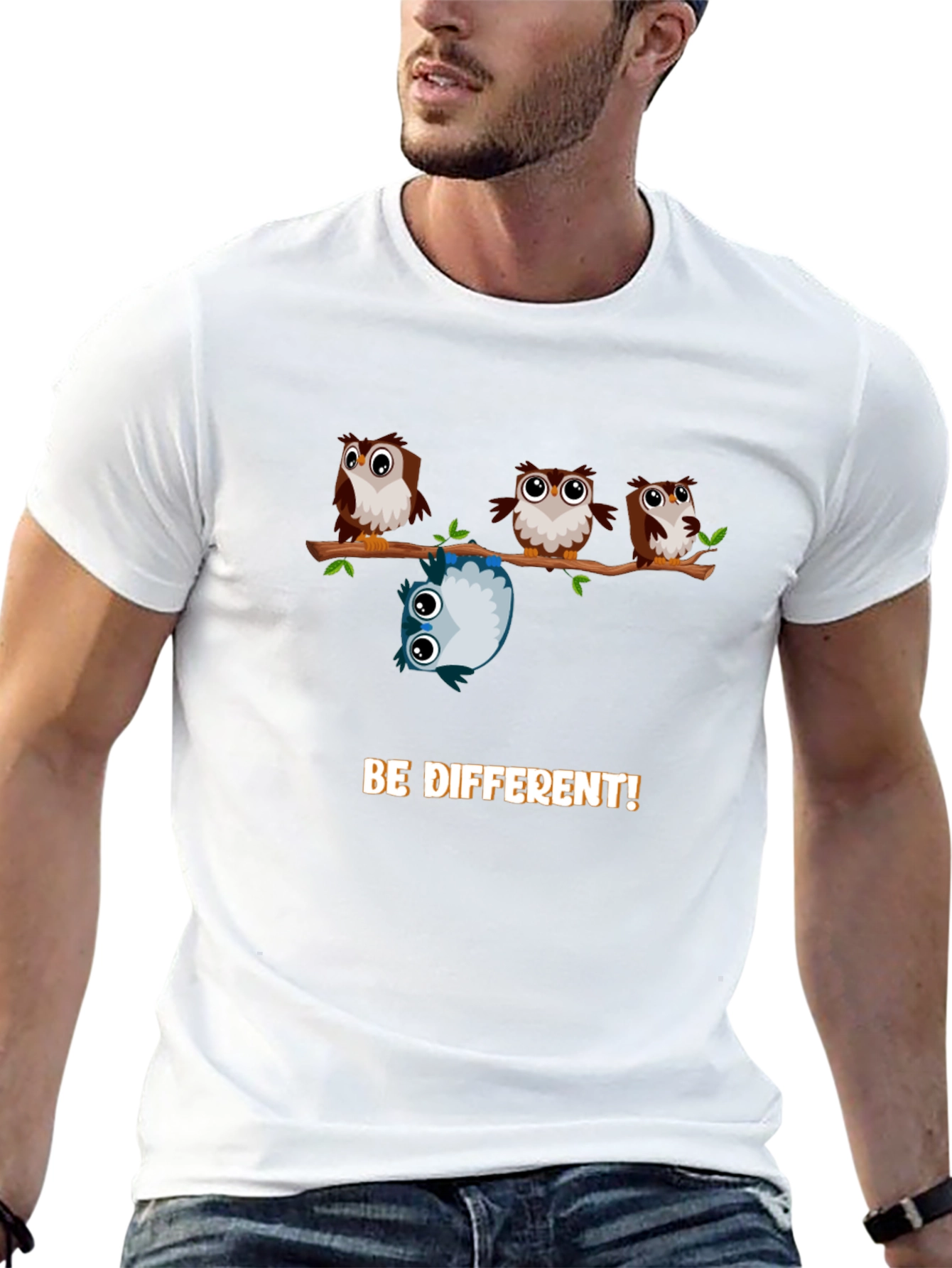Be Different Owl Graphic T-Shirt